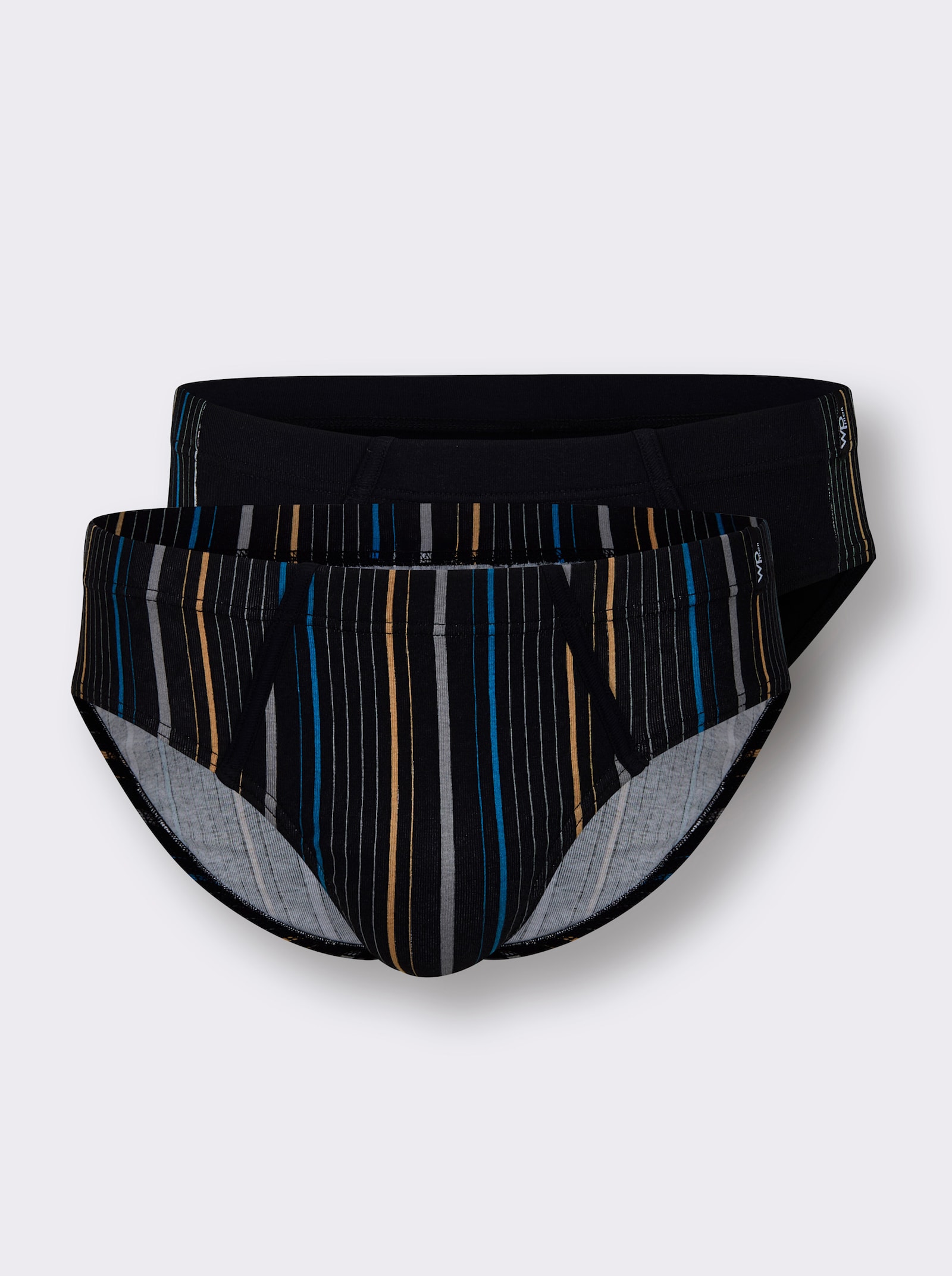 wäschepur men Slipy - černá + černá-proužek