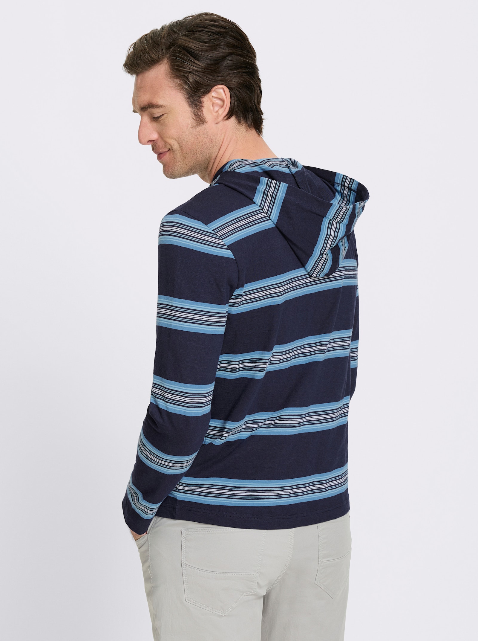 Catamaran Kapuzenshirt - marine-gestreift