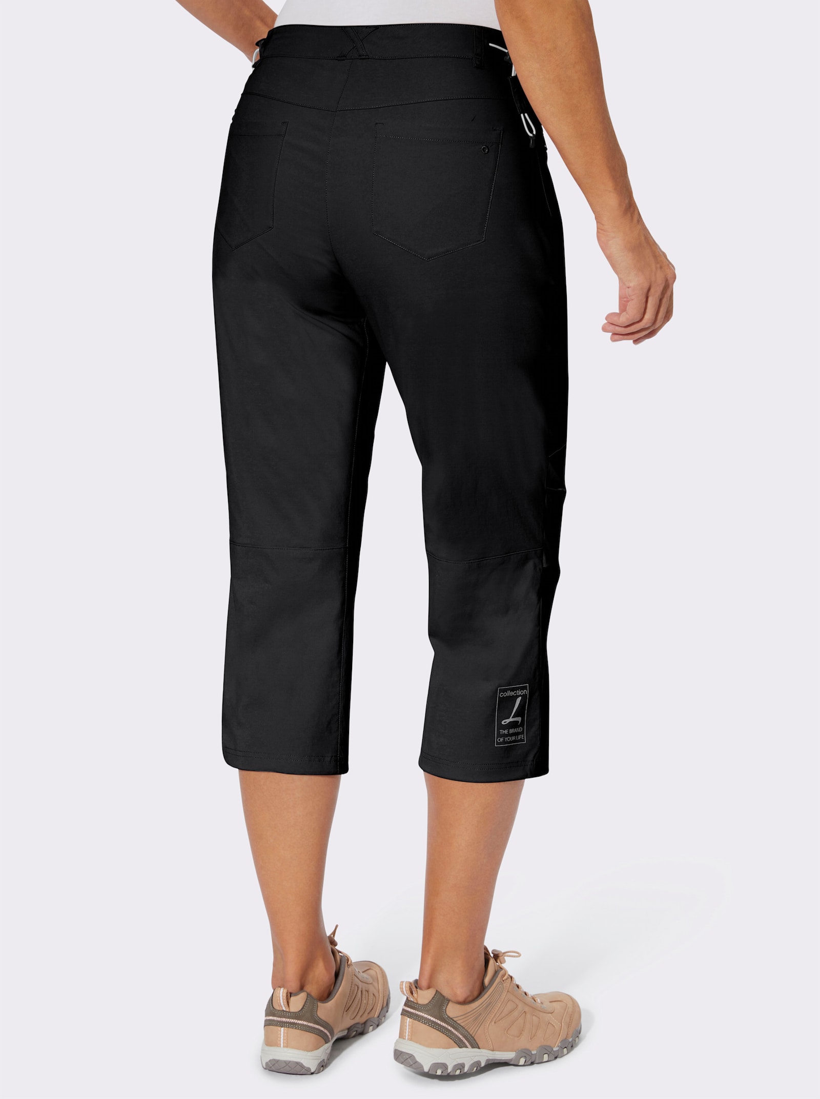 Funktionshose mit verstellbarer Beinlänge - schwarz