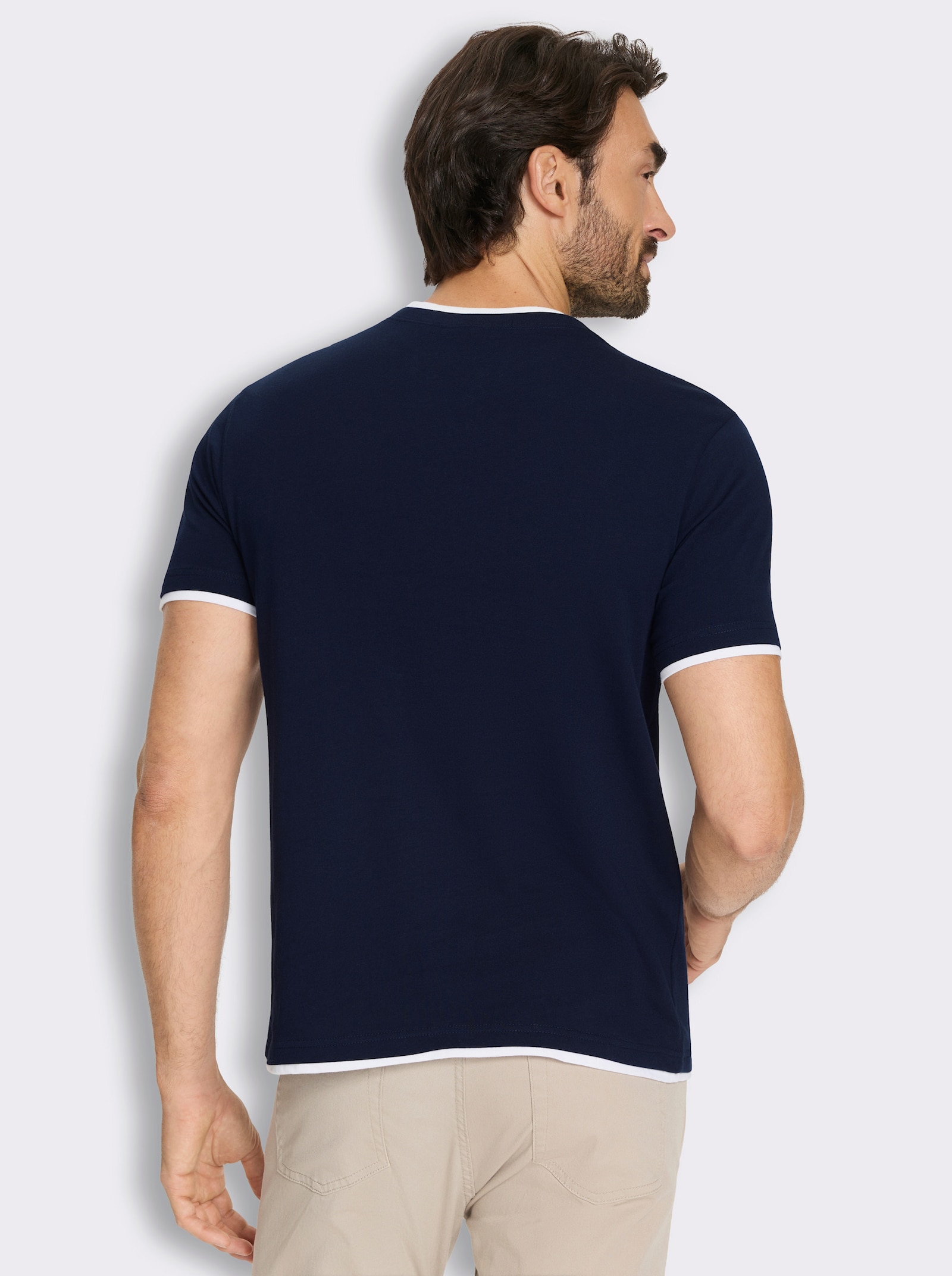 Kurzarmshirt im Doppelpack - marine + anthrazit