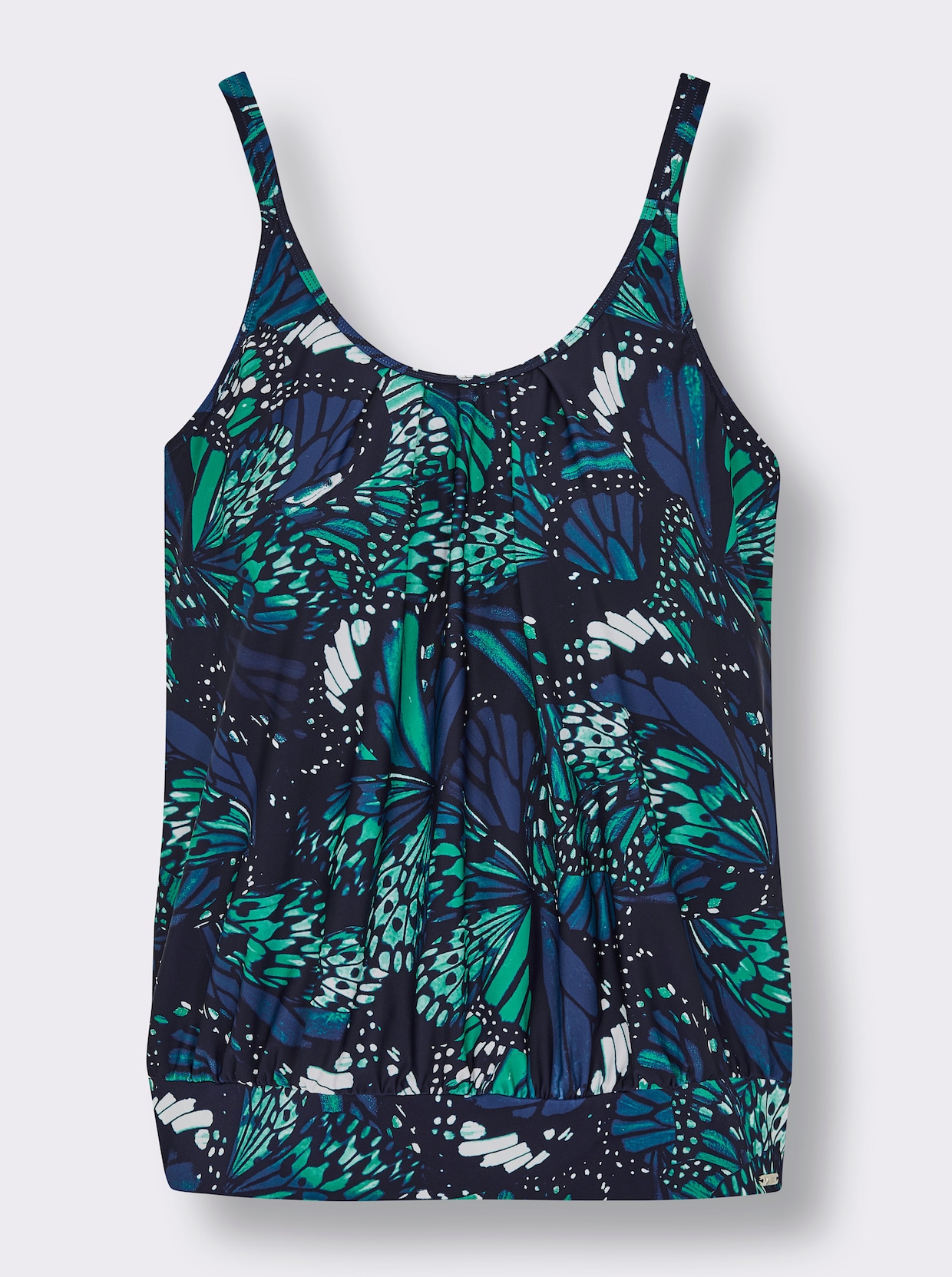 feel good Tankini-Oberteil mit Schmetterling-Druck - marine-royalblau-bedruckt