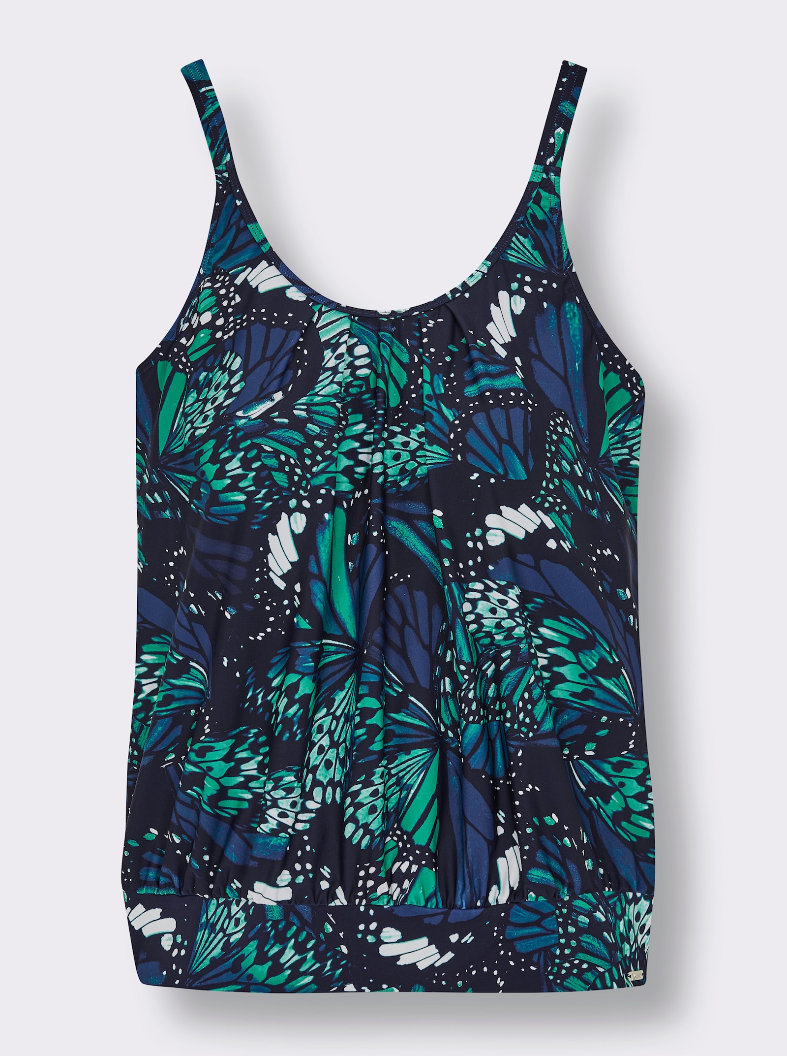 feel good Tankini-Oberteil mit Schmetterling-Druck - marine-royalblau-bedruckt