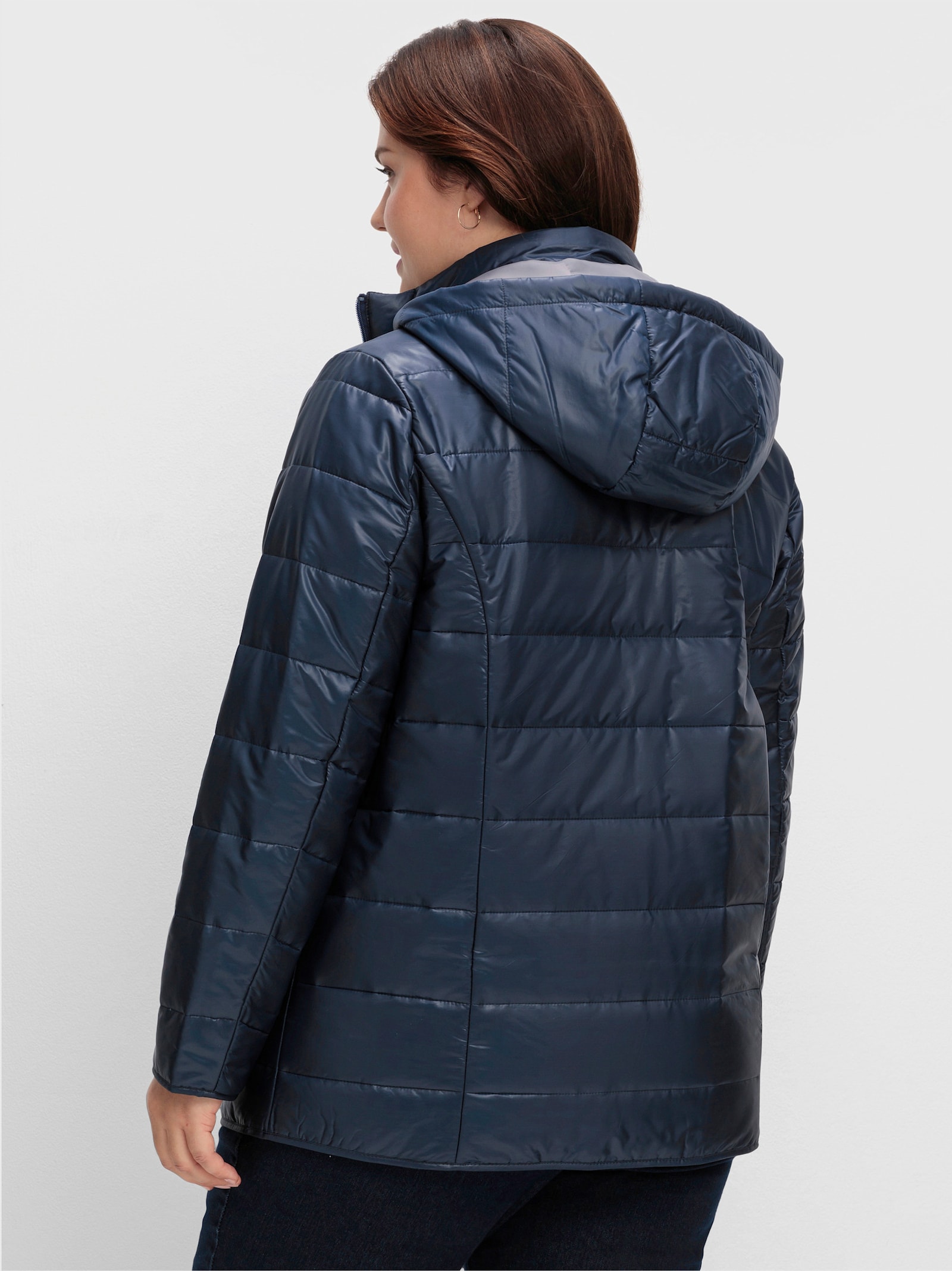 Steppjacke mit Kapuze, wärmend - marine