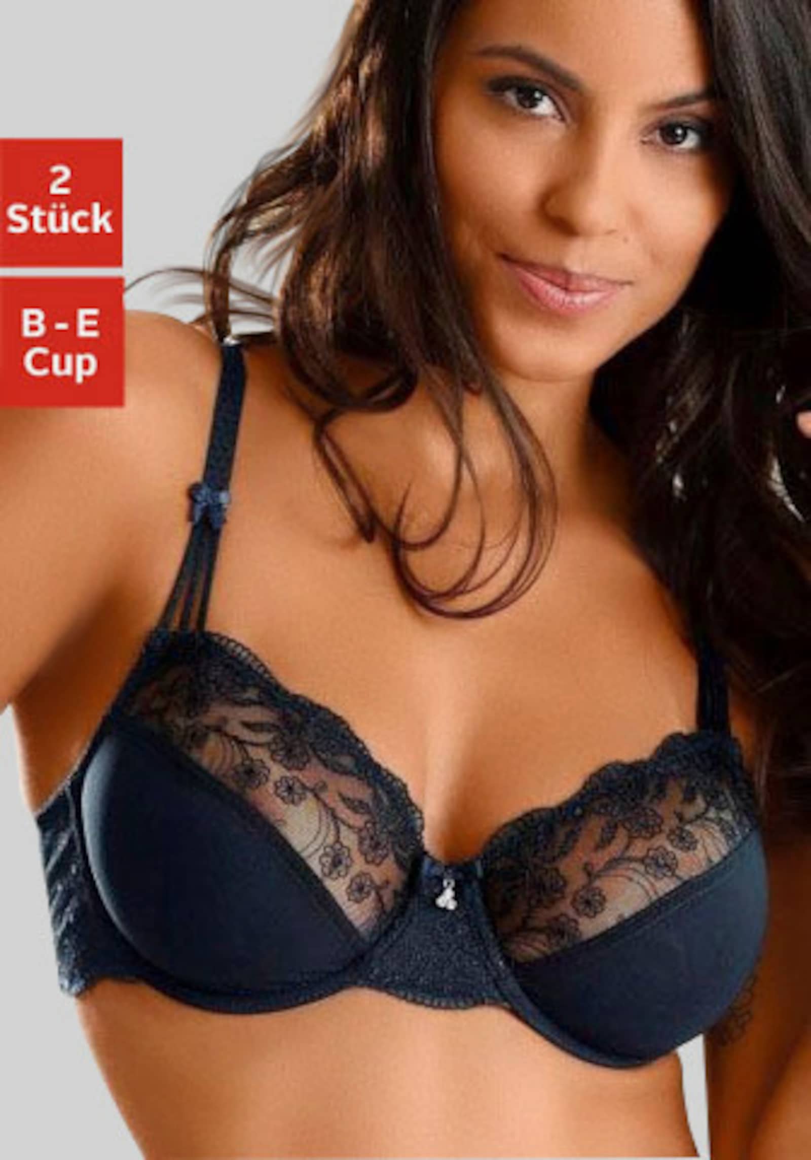 Nuance Beugelbeha - marine en wit