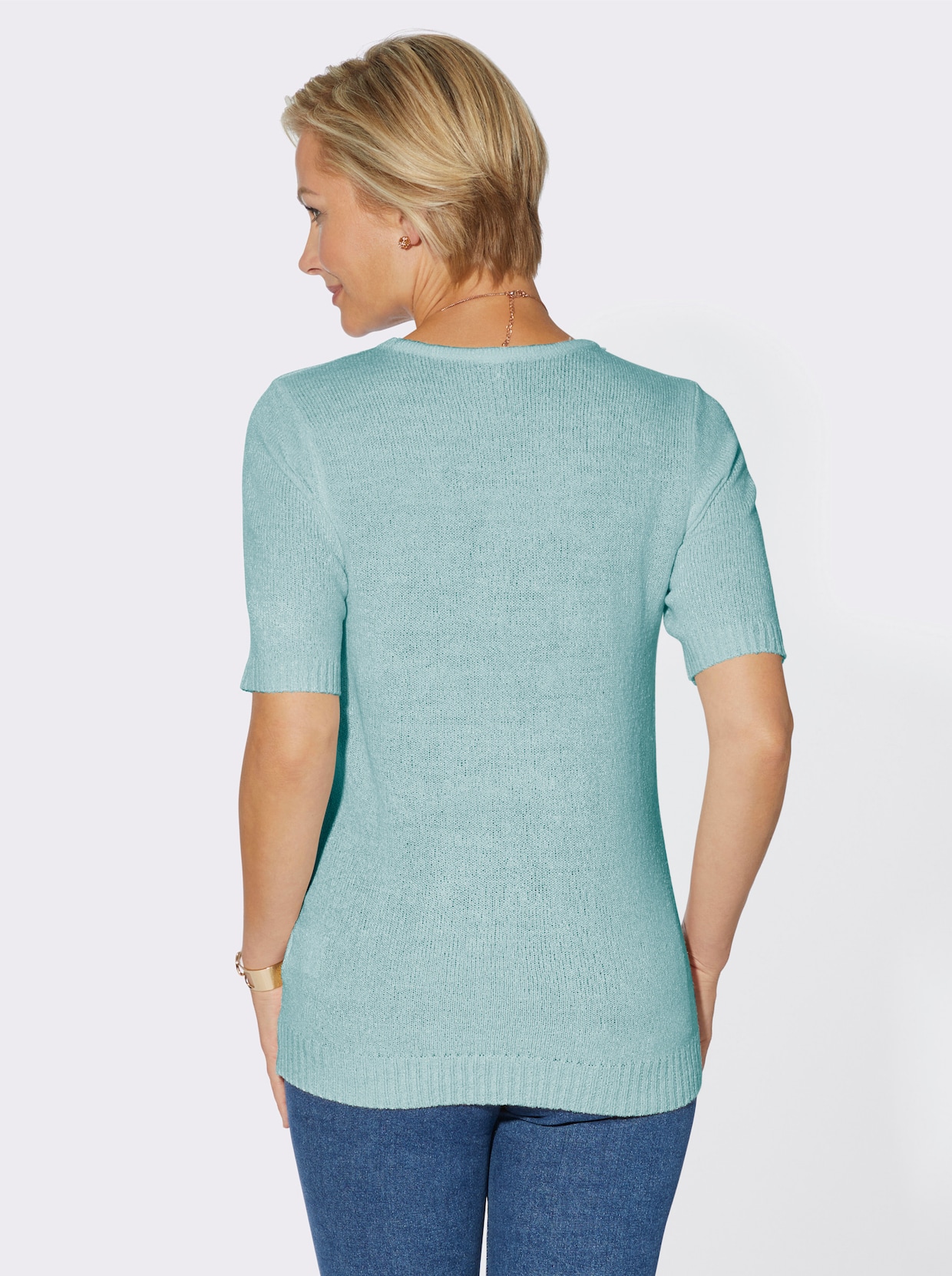 Pullover met ronde hals - aquamarine