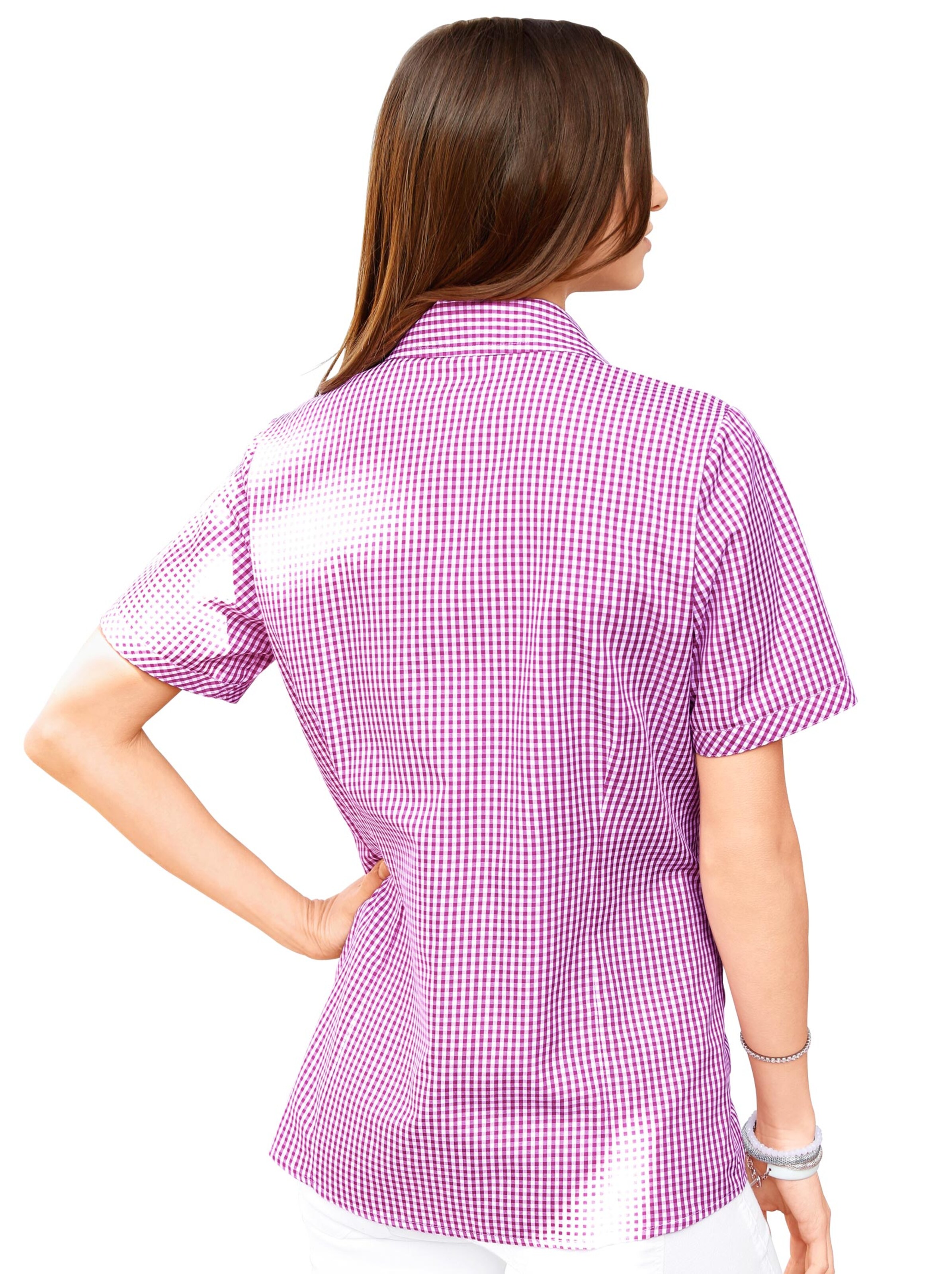 Bluse - pink-kariert