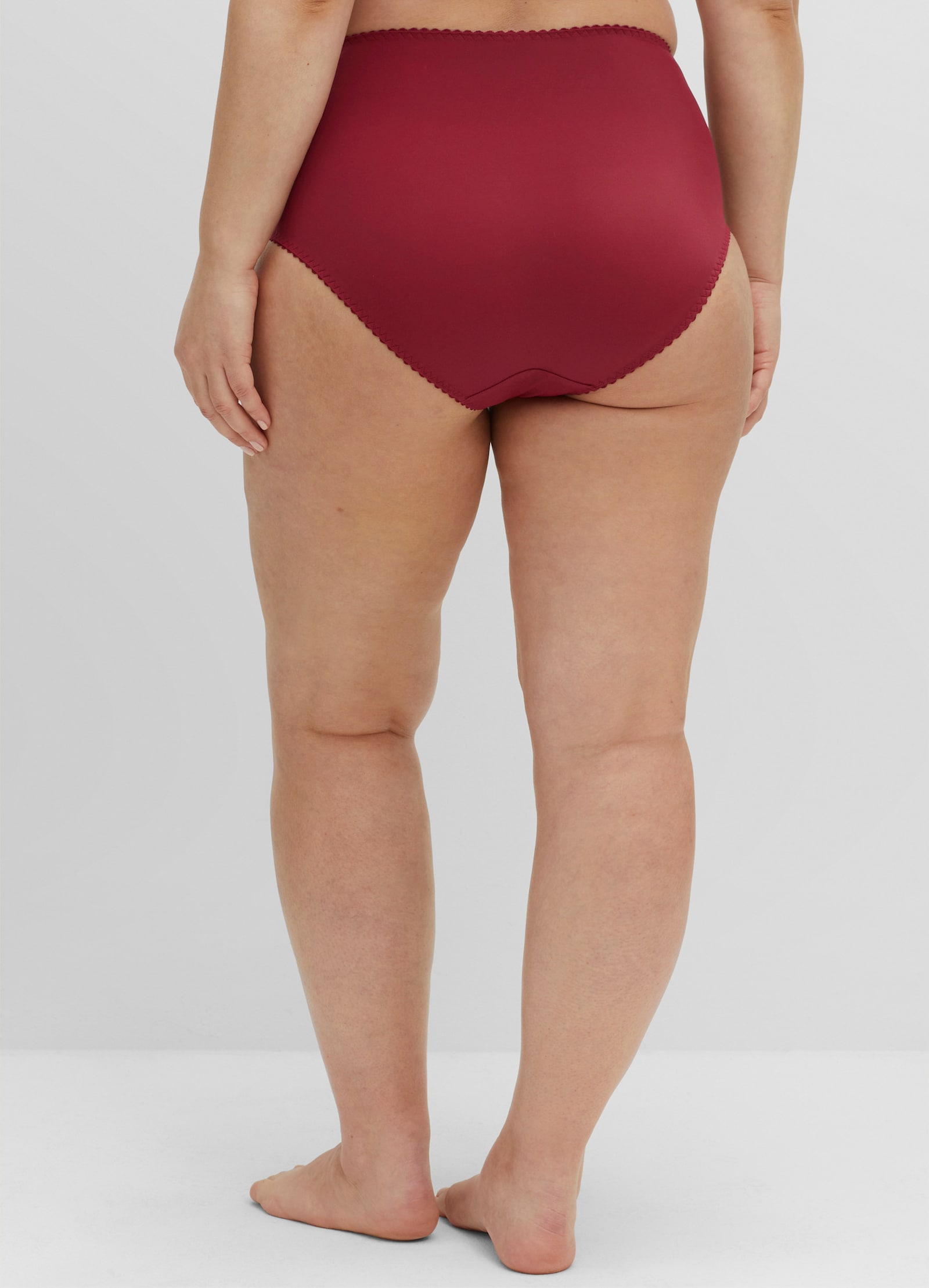 sheego Taillenslip mit transparenter Spitze - burgund