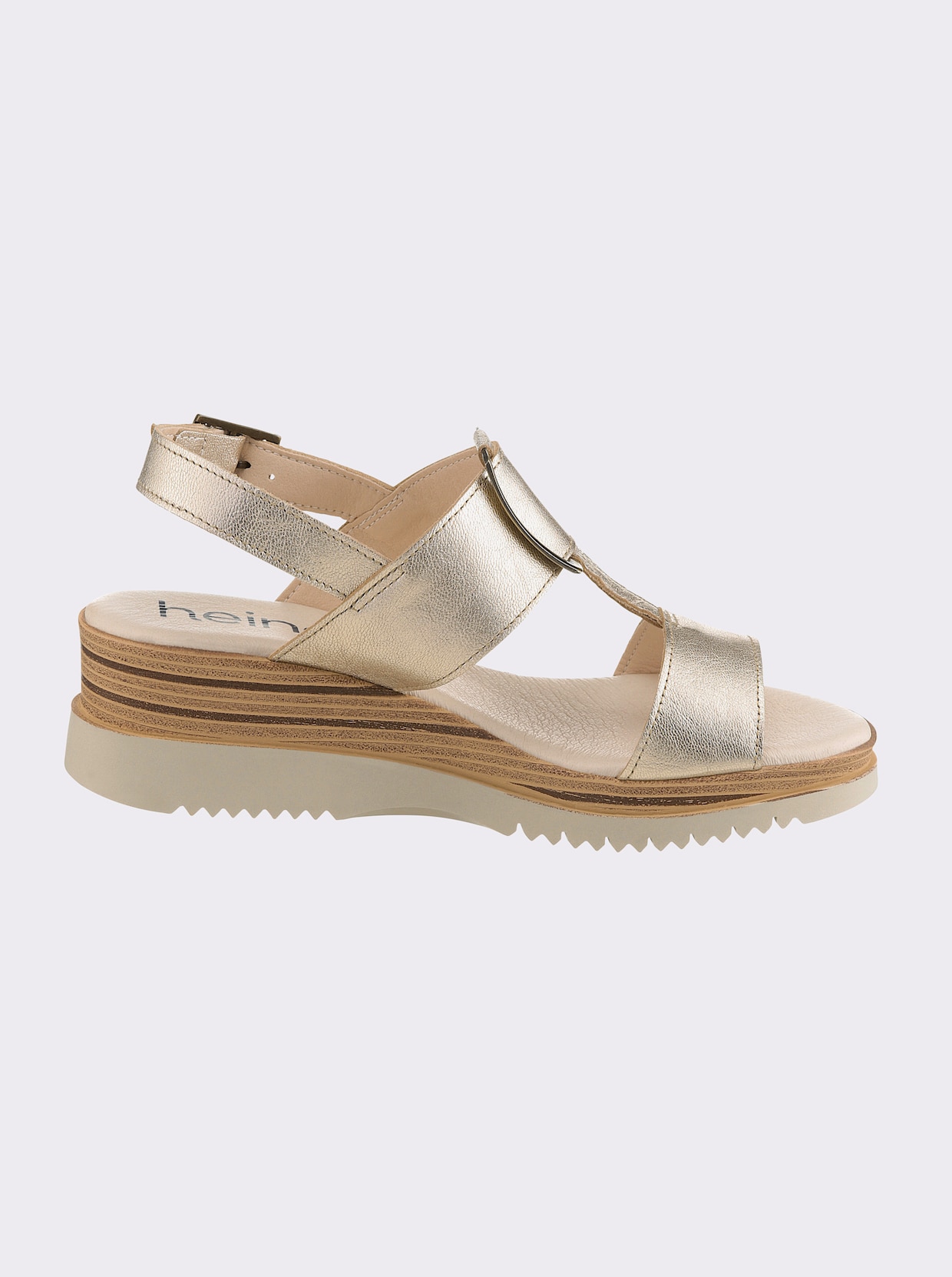 heine Sandalette - bronzefarben-weiß