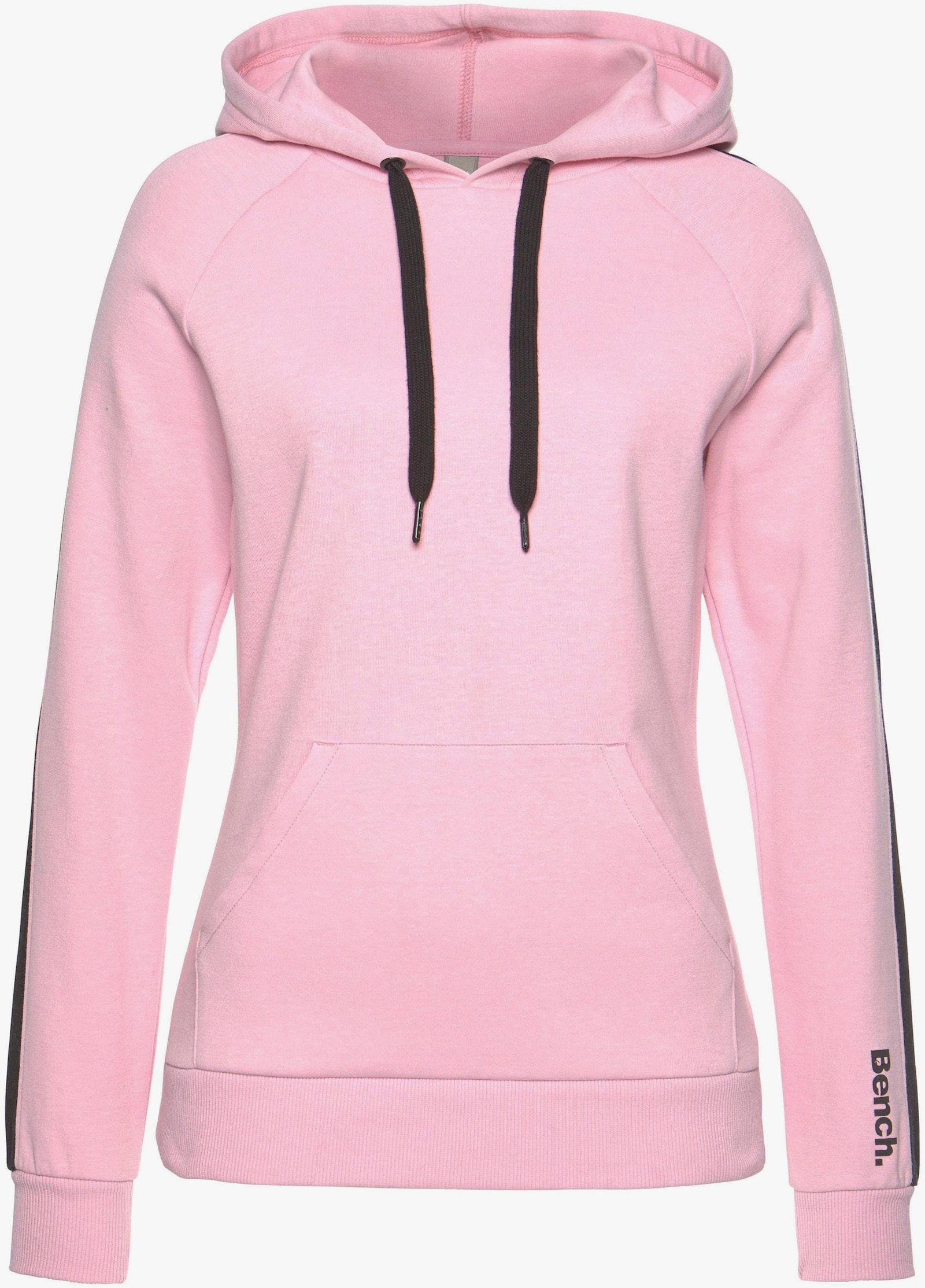 Bench. Loungewear Kapuzensweatshirt - rosa-schwarz