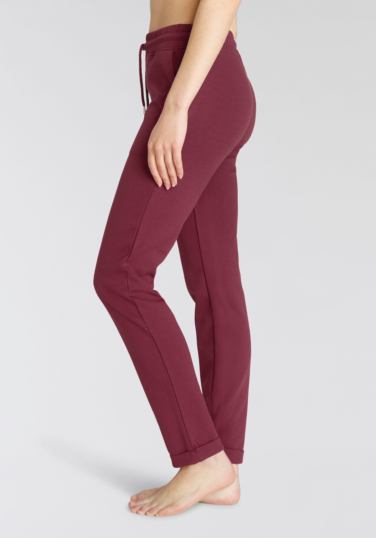 H.I.S Pantalon molletonné - rouge rubis