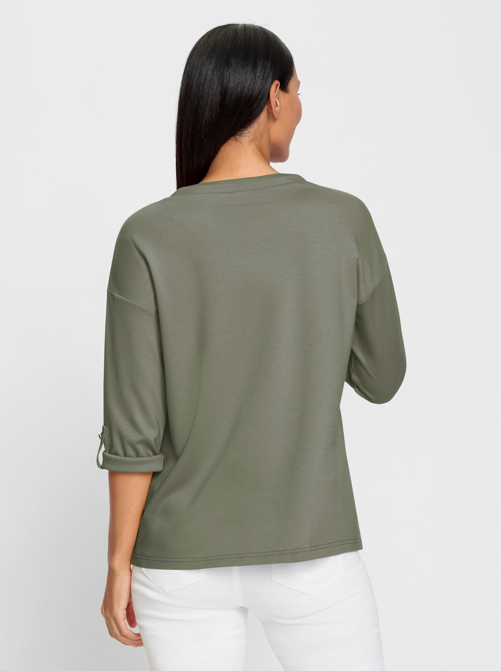 heine 3/4-Arm-Shirt mit Bindeband - khaki