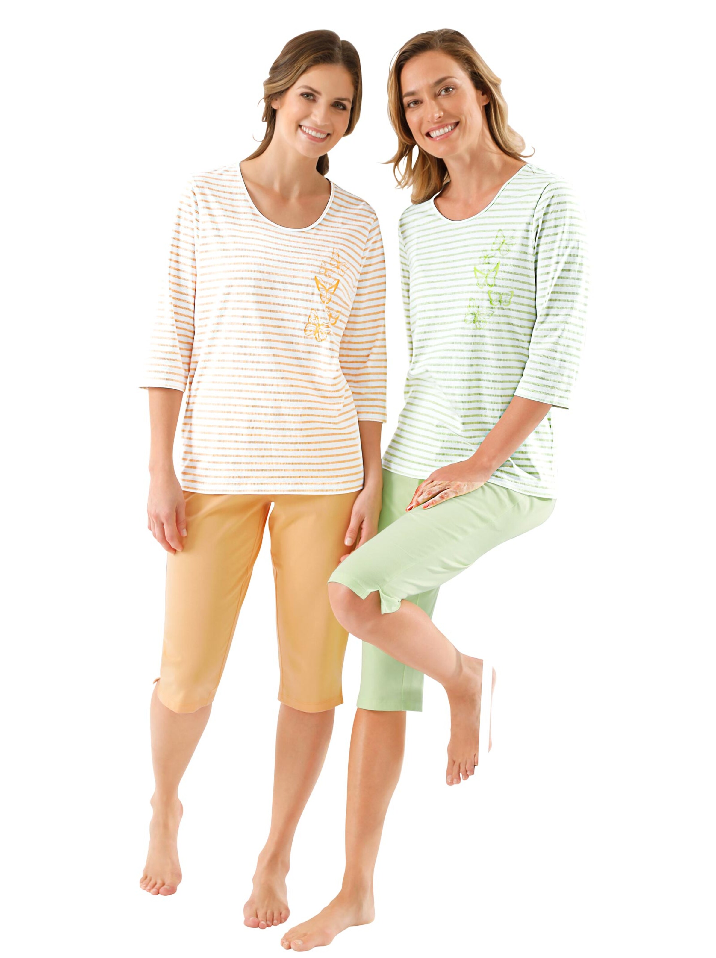 Capri-Anzüge - grün + melba