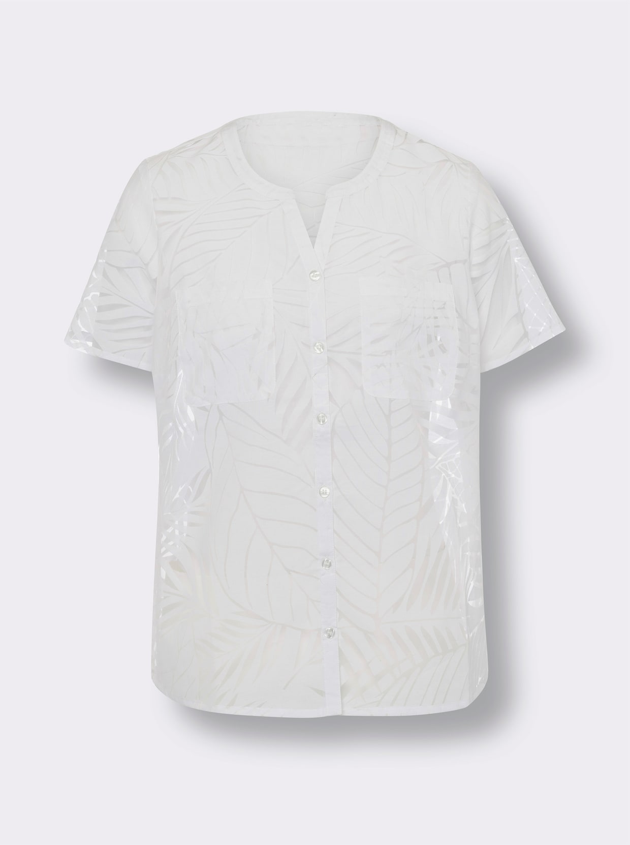 Blouse met korte mouwen - wit