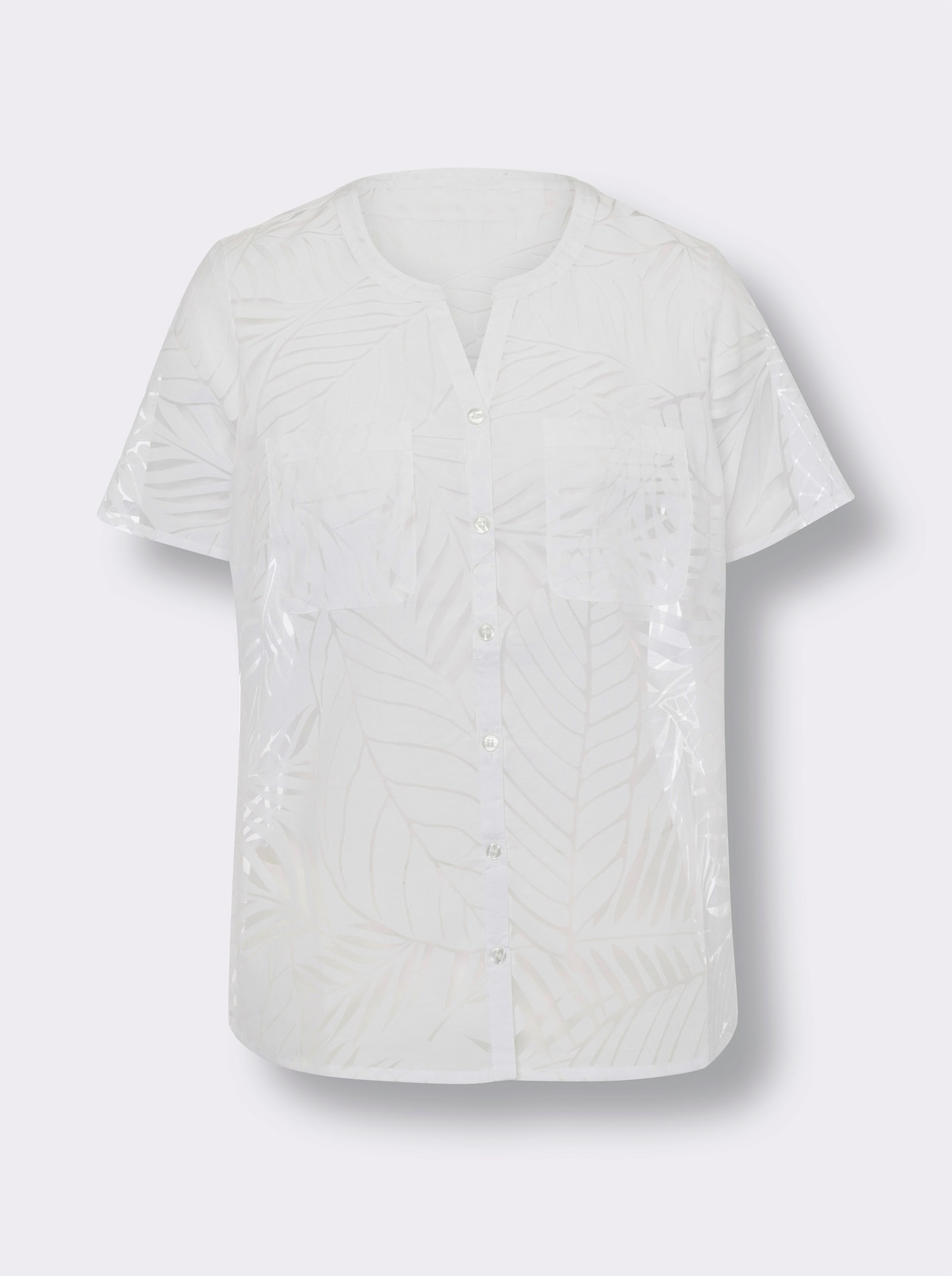 Blúzka, kr.ruk., náprs. vrecká - biela