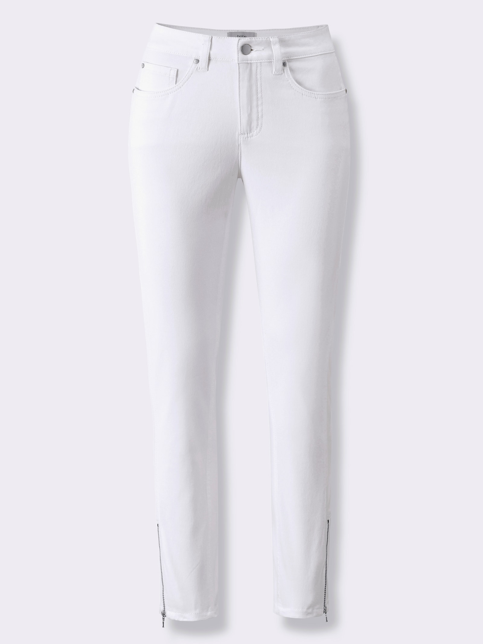 heine 5-Pocket-Hose mit seitlichen Einsätzen - weiß