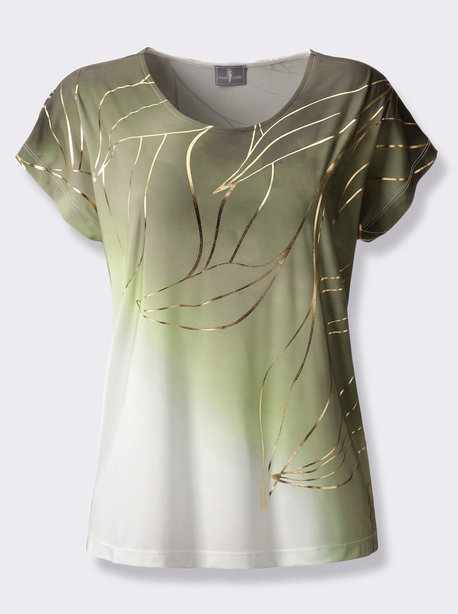 Print-Shirt mit Foliendruck - schilf-schwarz-bedruckt