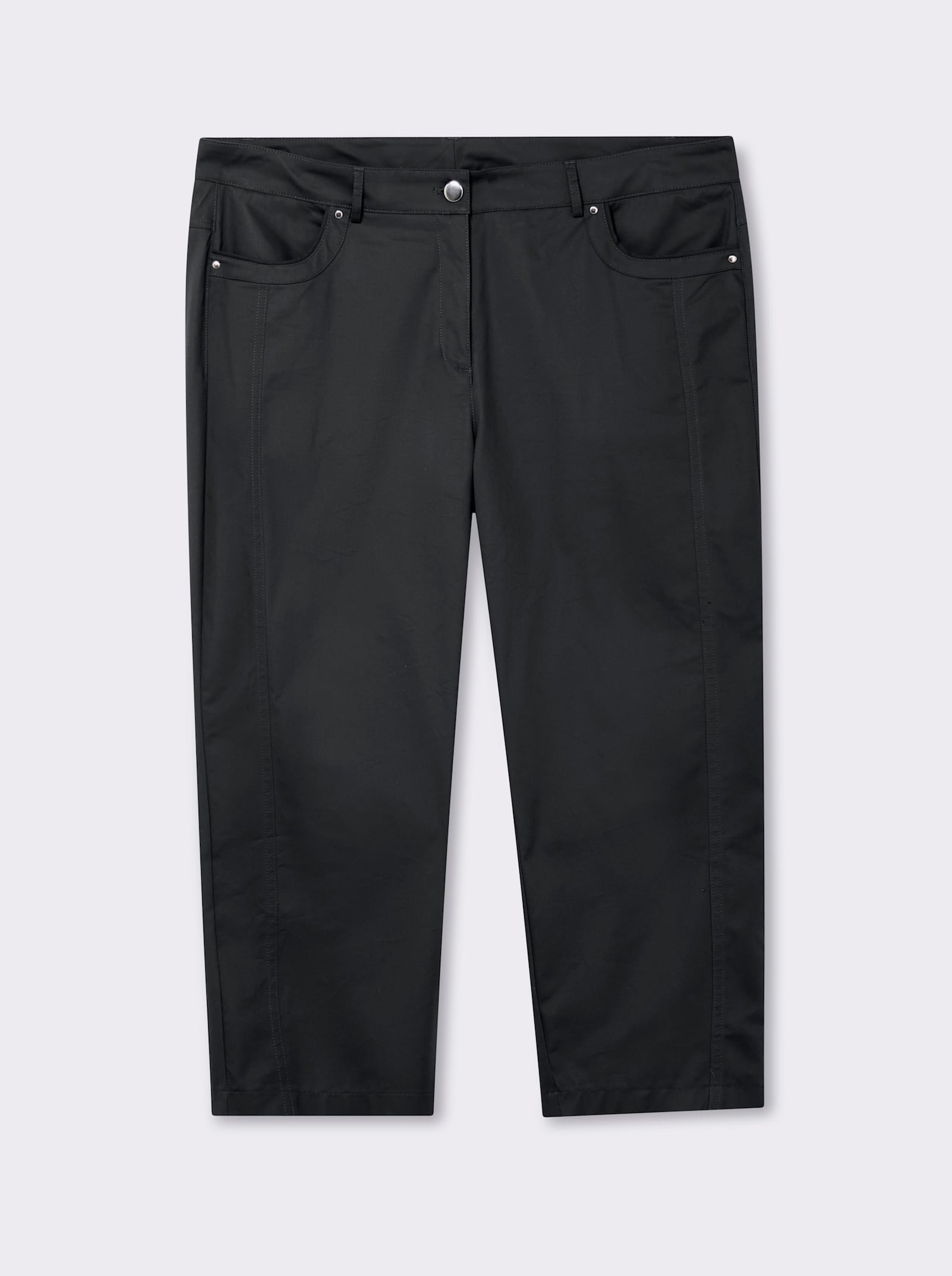 7/8-Jeans mit optisch streckenden Nähten - schwarz