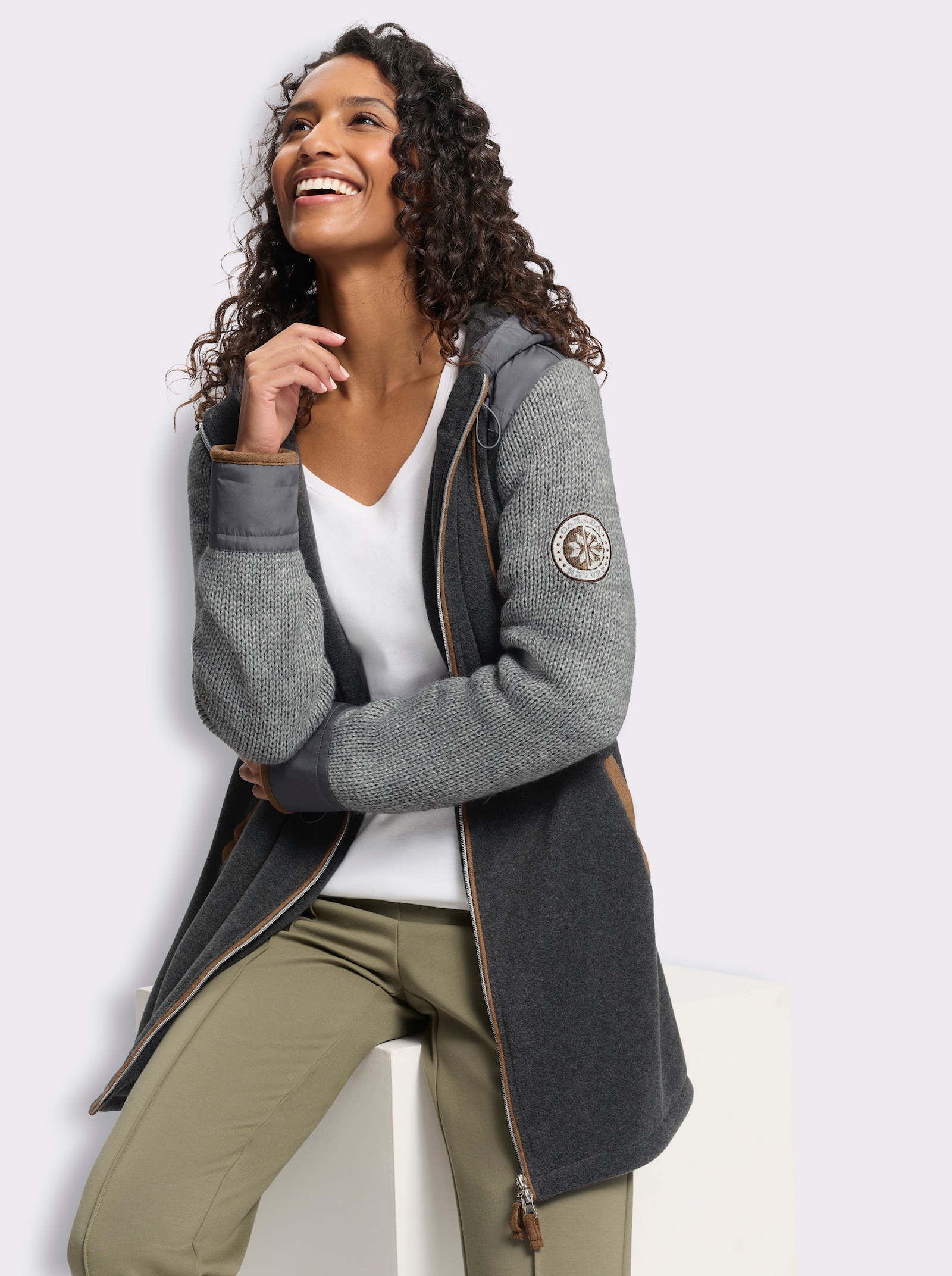 heine Fleecejacke - grau