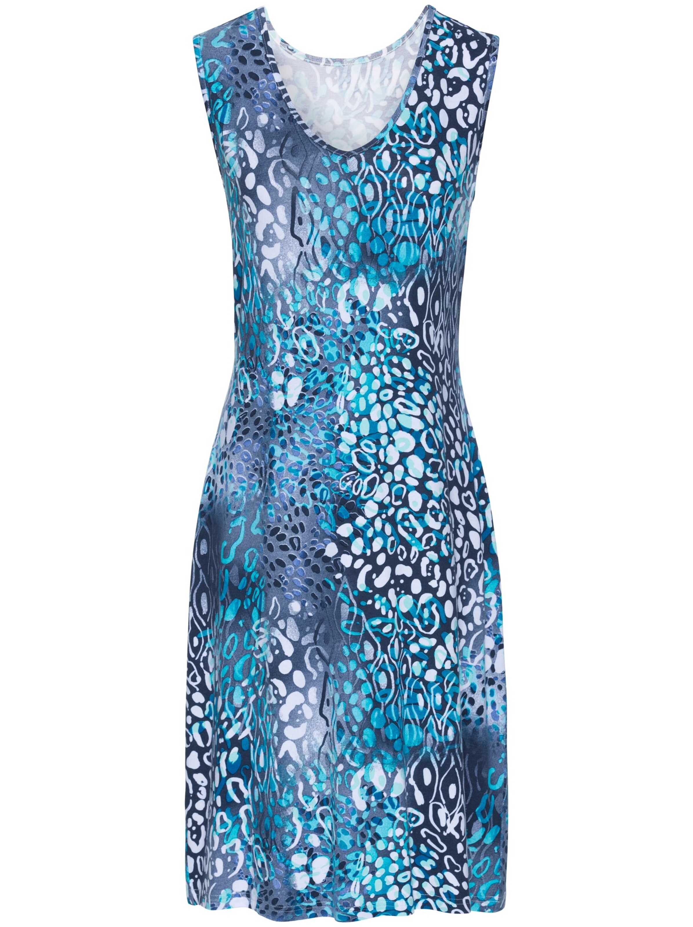 feel good Sommerkleid - marine-türkis-bedruckt