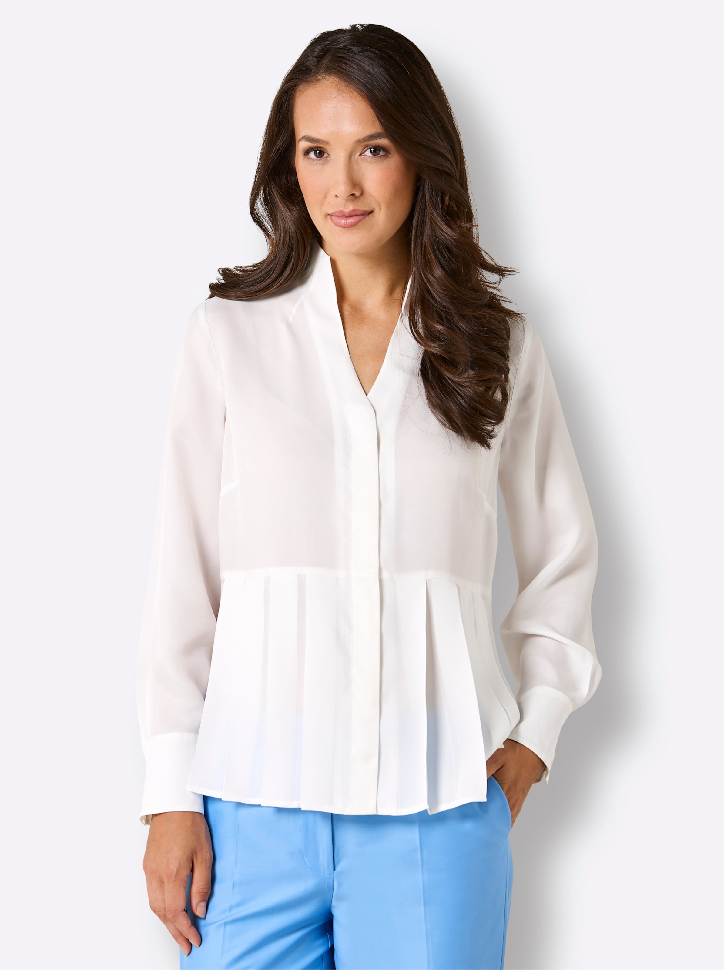 Bluse mit Stehkragen