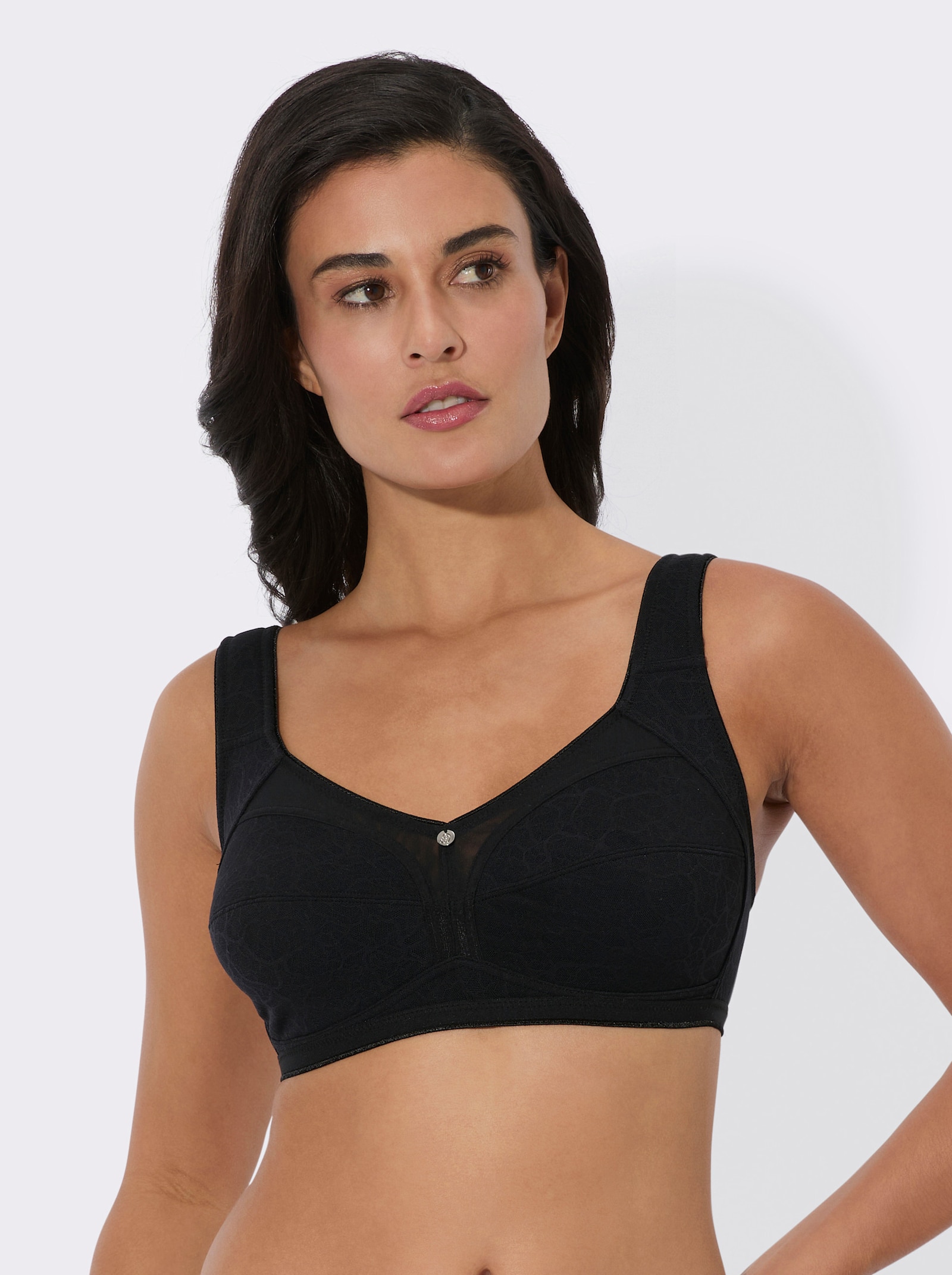 wäschepur Soutien-gorge large sans armatures - noir