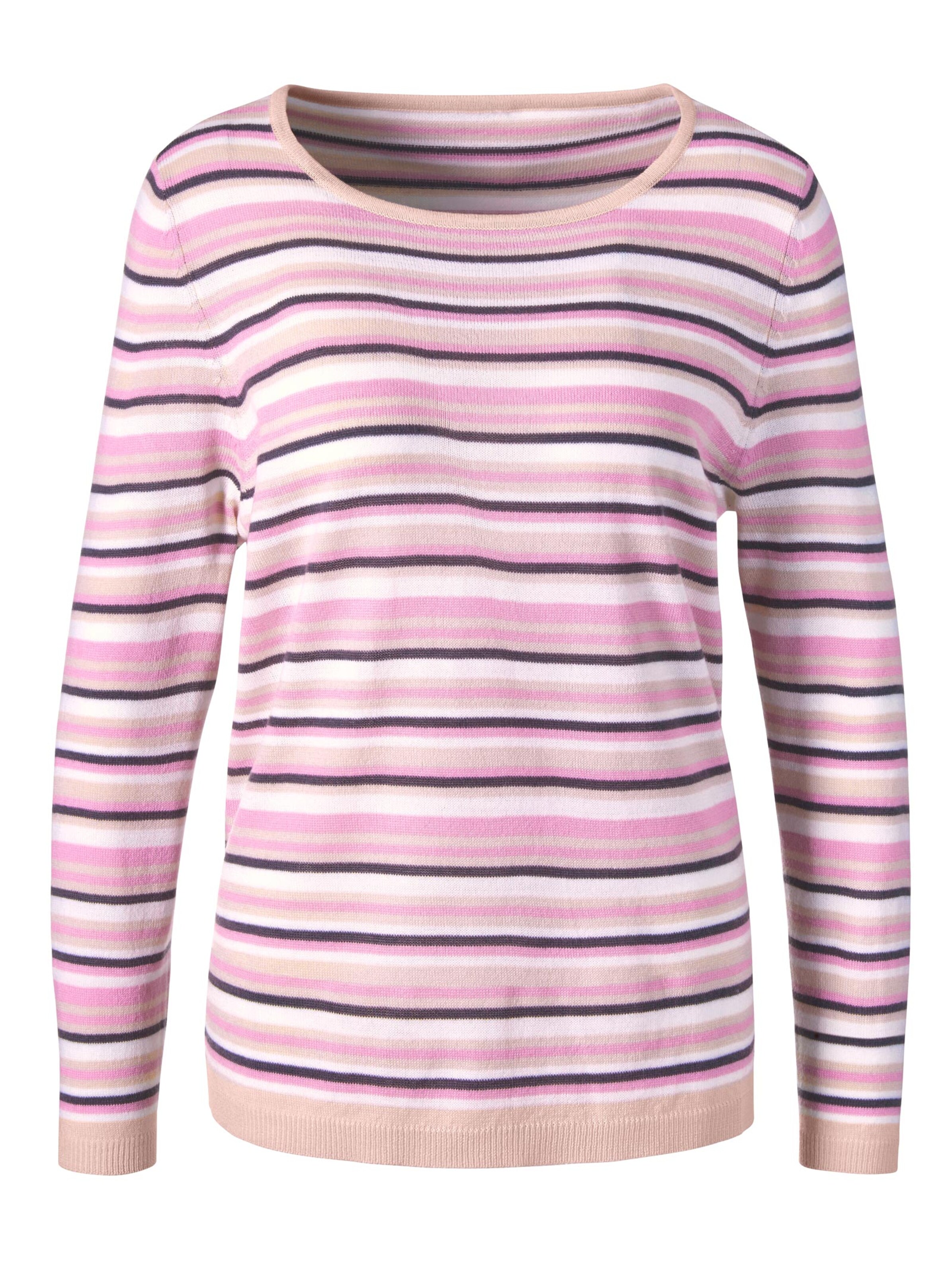 Pullover - rosé-geringelt