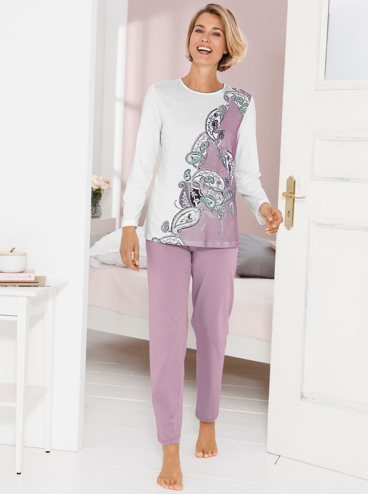 Cybele Pyjama - roze/ecru