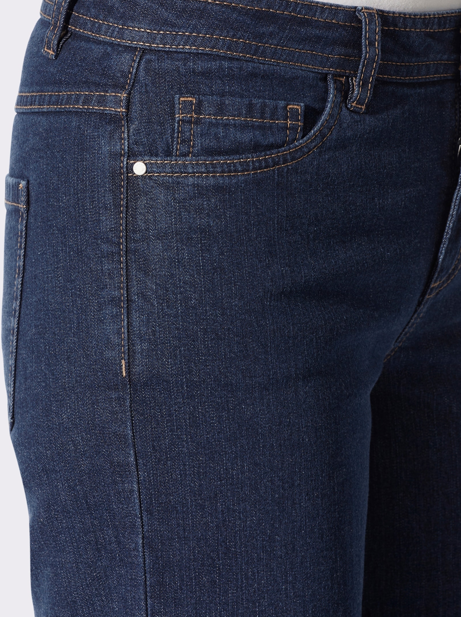 Culotte in 5-Pocket-Form - blue-stone-washed