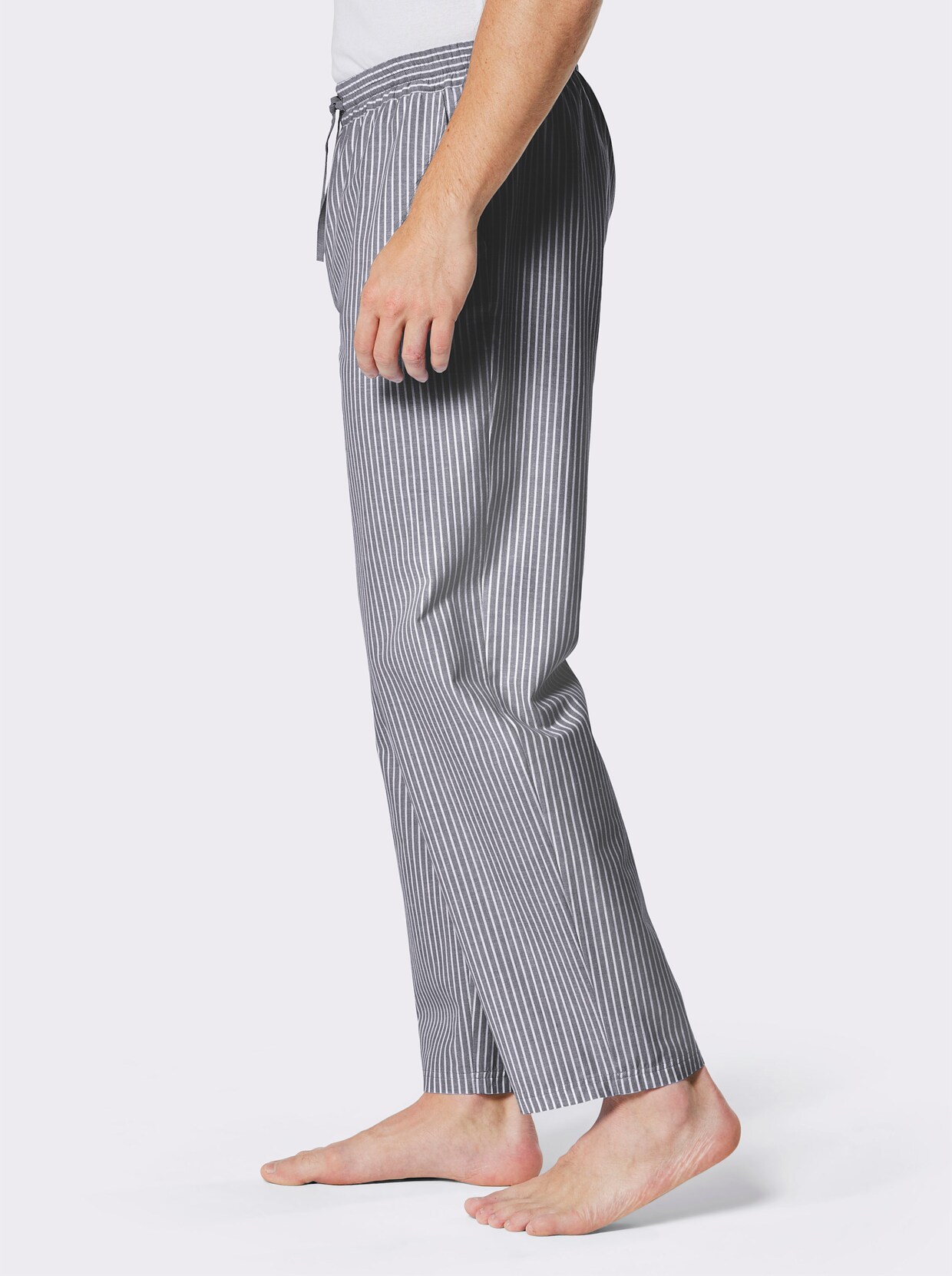 wäschepur men Dameslegging, lang - marine/wit gestreept