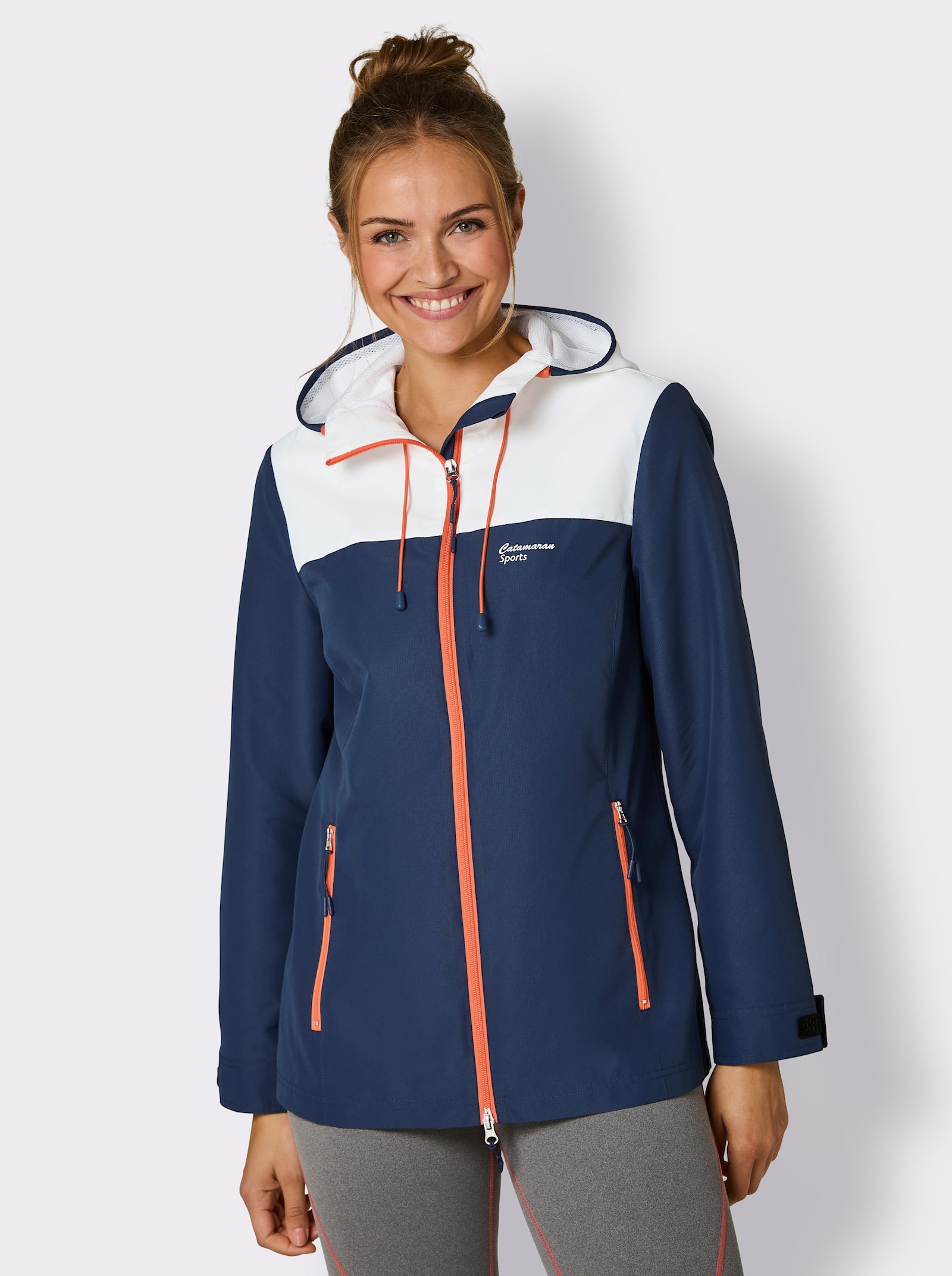 Catamaran Sports Funktionsjacke , wind- und wasserabweisend - dunkelblau-weiss