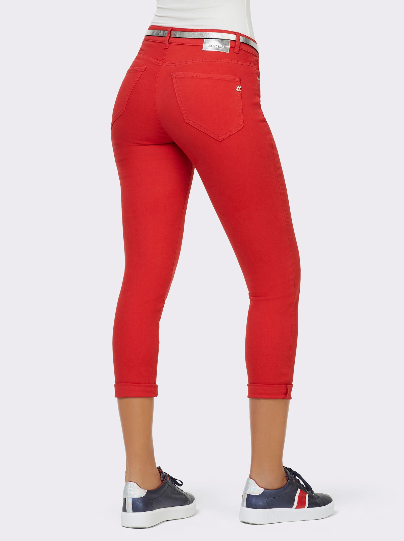 Ascari 5-Pocket-Jeans mit Push-up-Effekt - rot