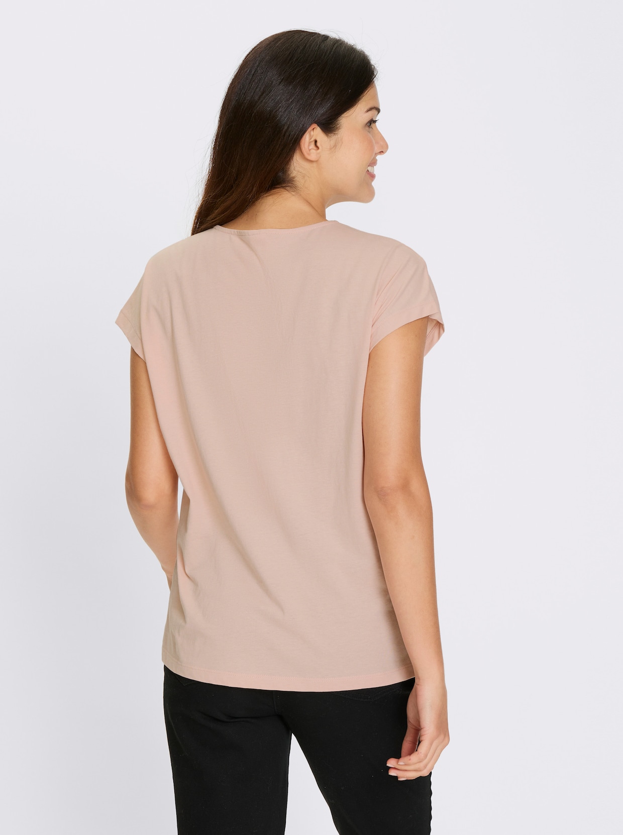 Kurzarmshirt - puder-orchidee