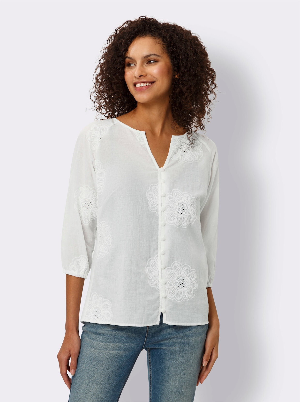 heine Katoenen blouse - ecru