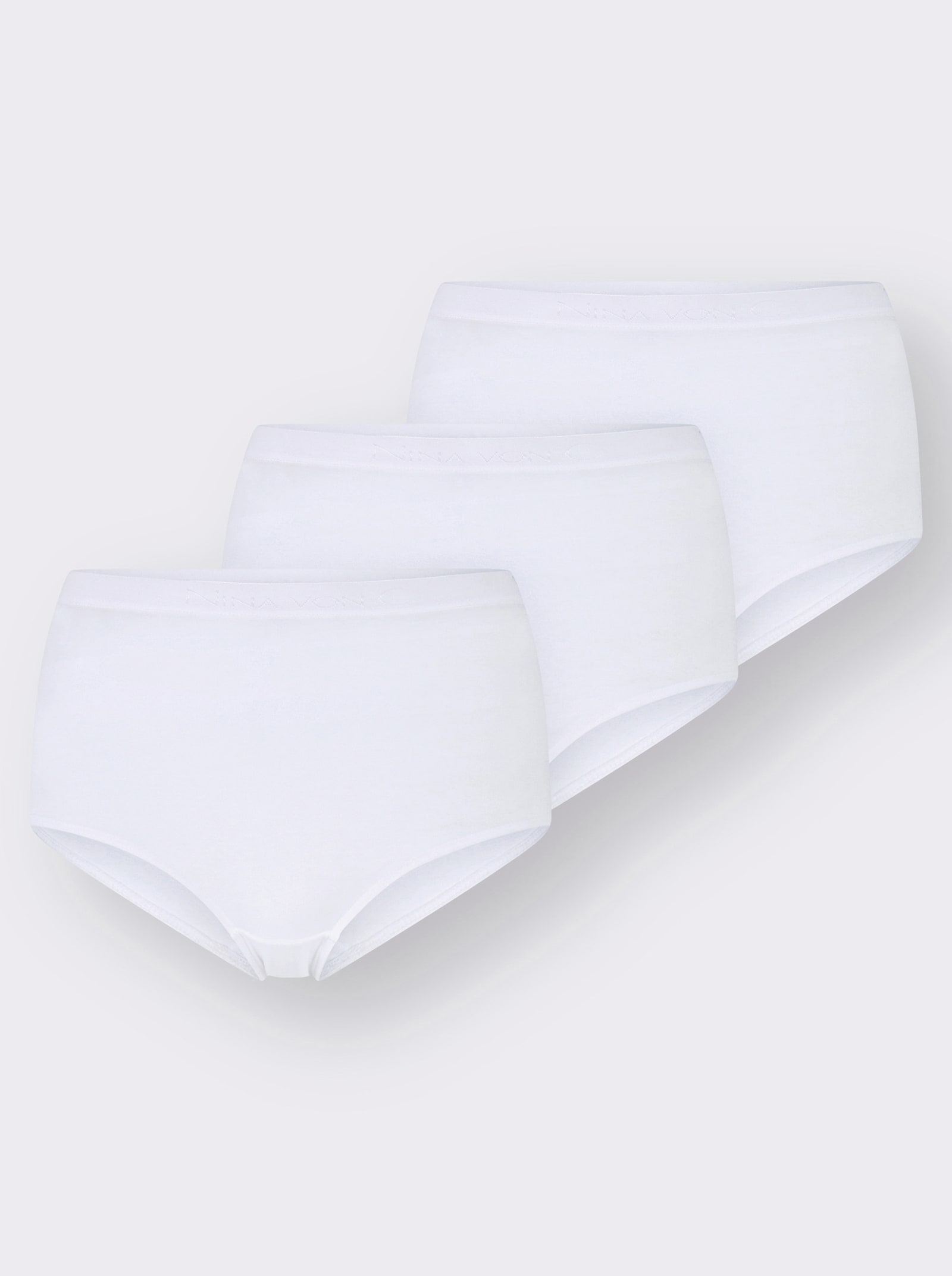 Nina von C. Hüftslip in Pima-Baumwoll-Qualität - weiss