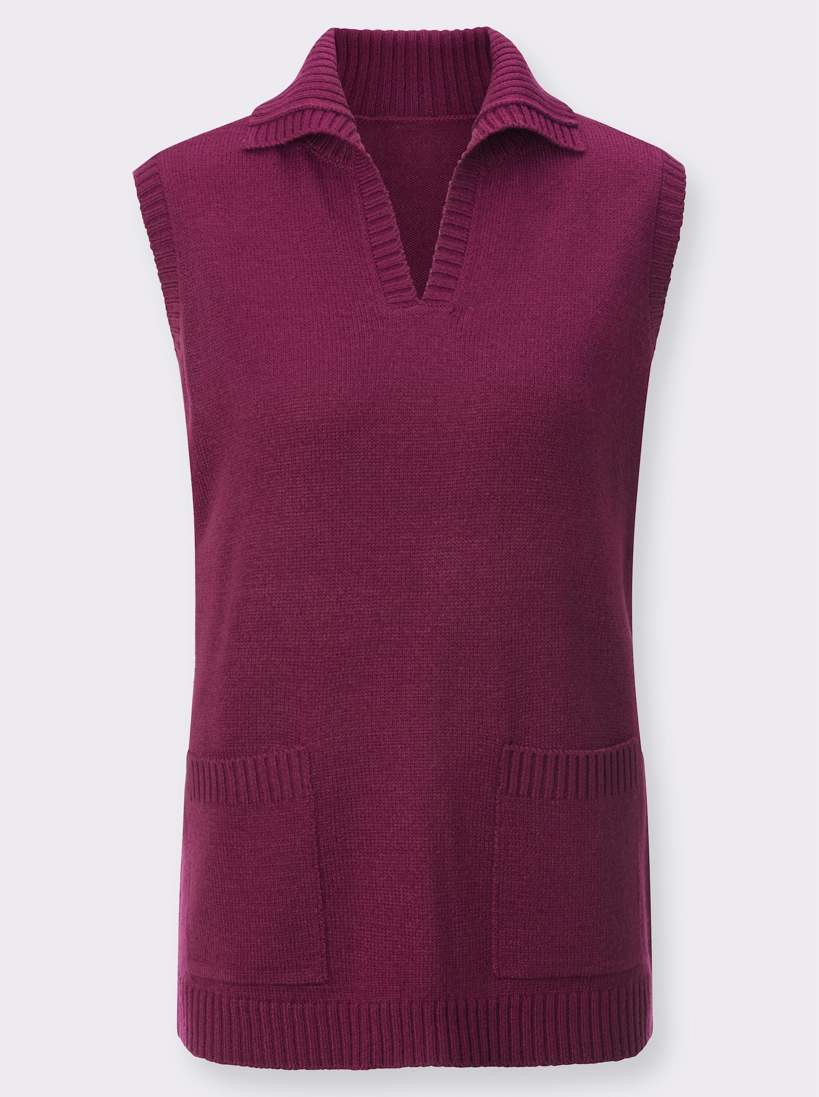 Pullunder mit Umlegekragen - malve