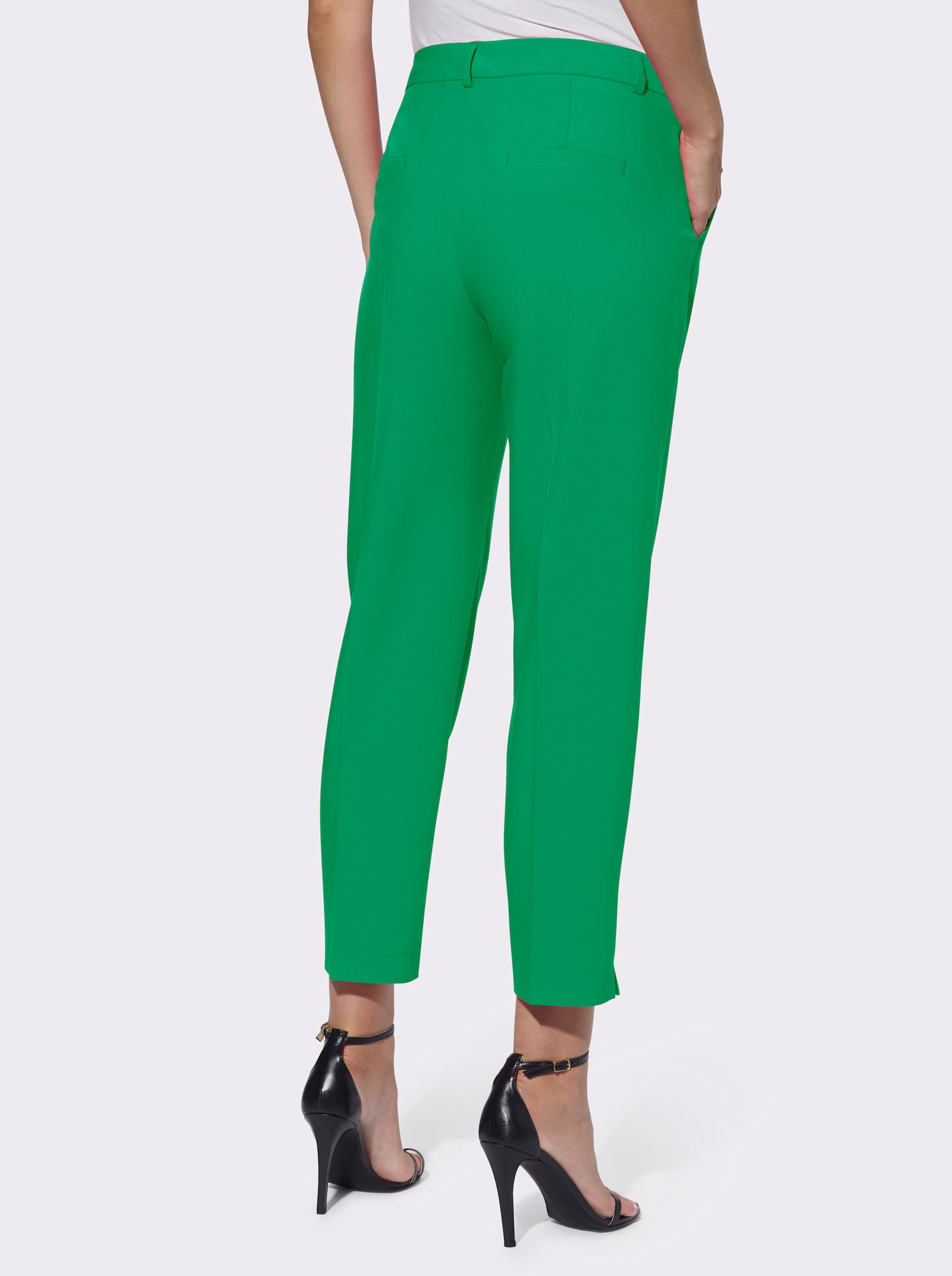 heine 7/8-Hose mit kurzen Fußschlitzen - grasgrün