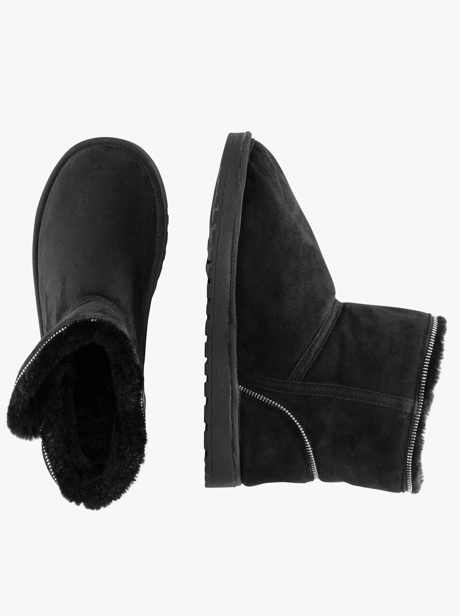 sheego Stiefelette mit Warmfutter - schwarz