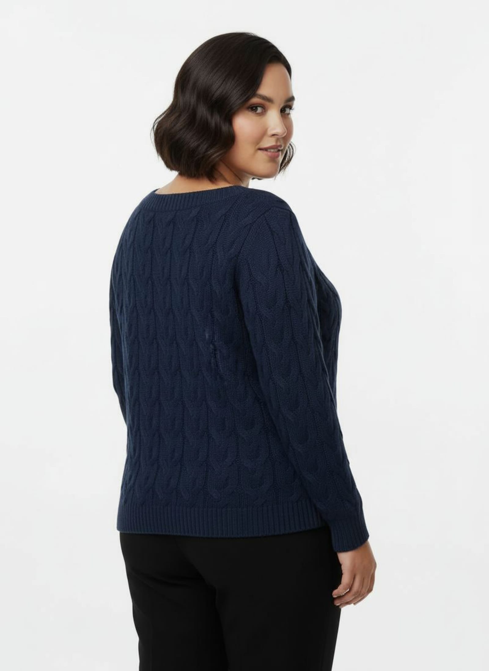 Pullover mit U-Boot-Ausschnitt - marine