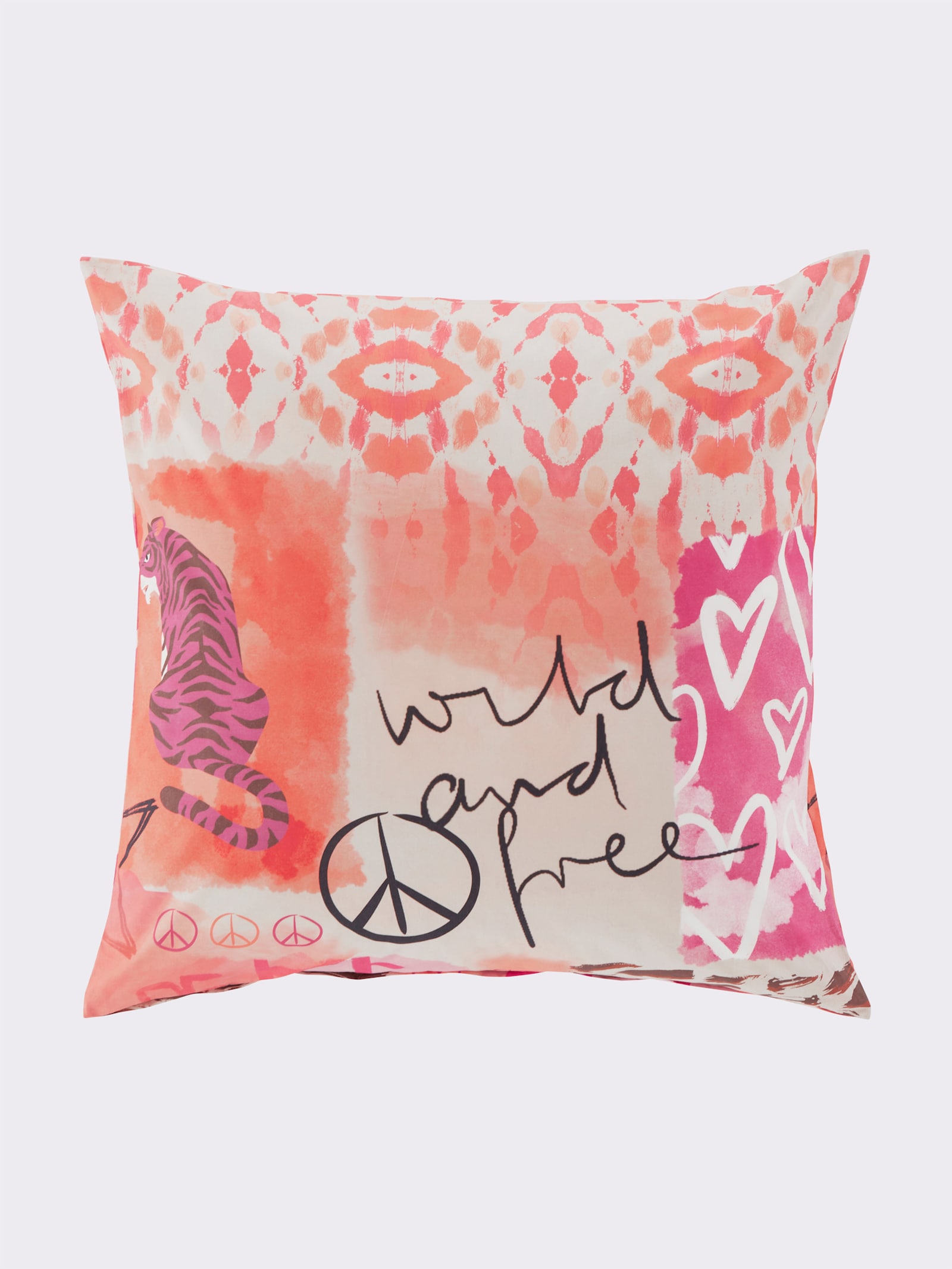 heine home Bettwäsche - orange-pink-bedruckt