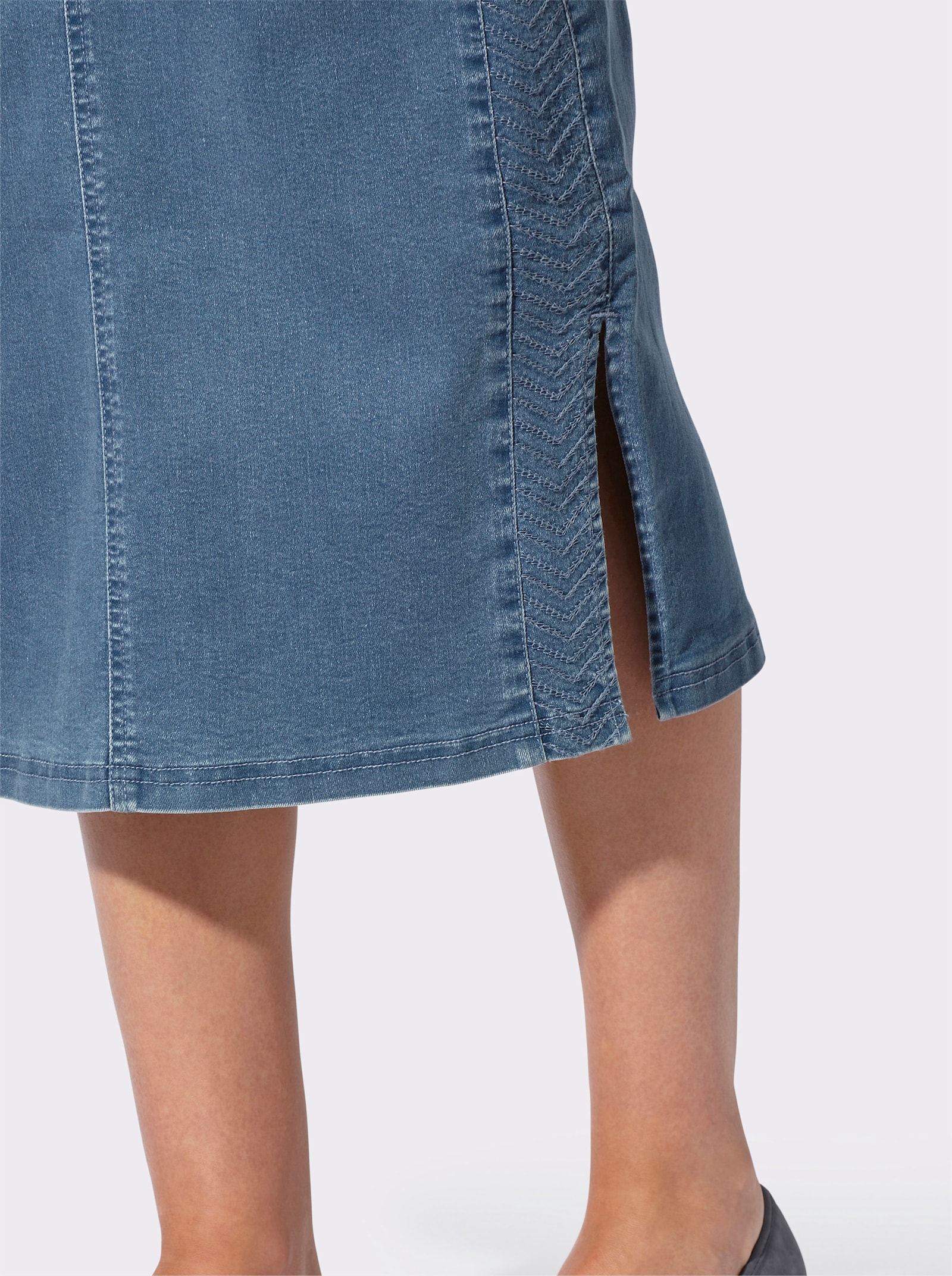 Jeansrock - blue-bleached