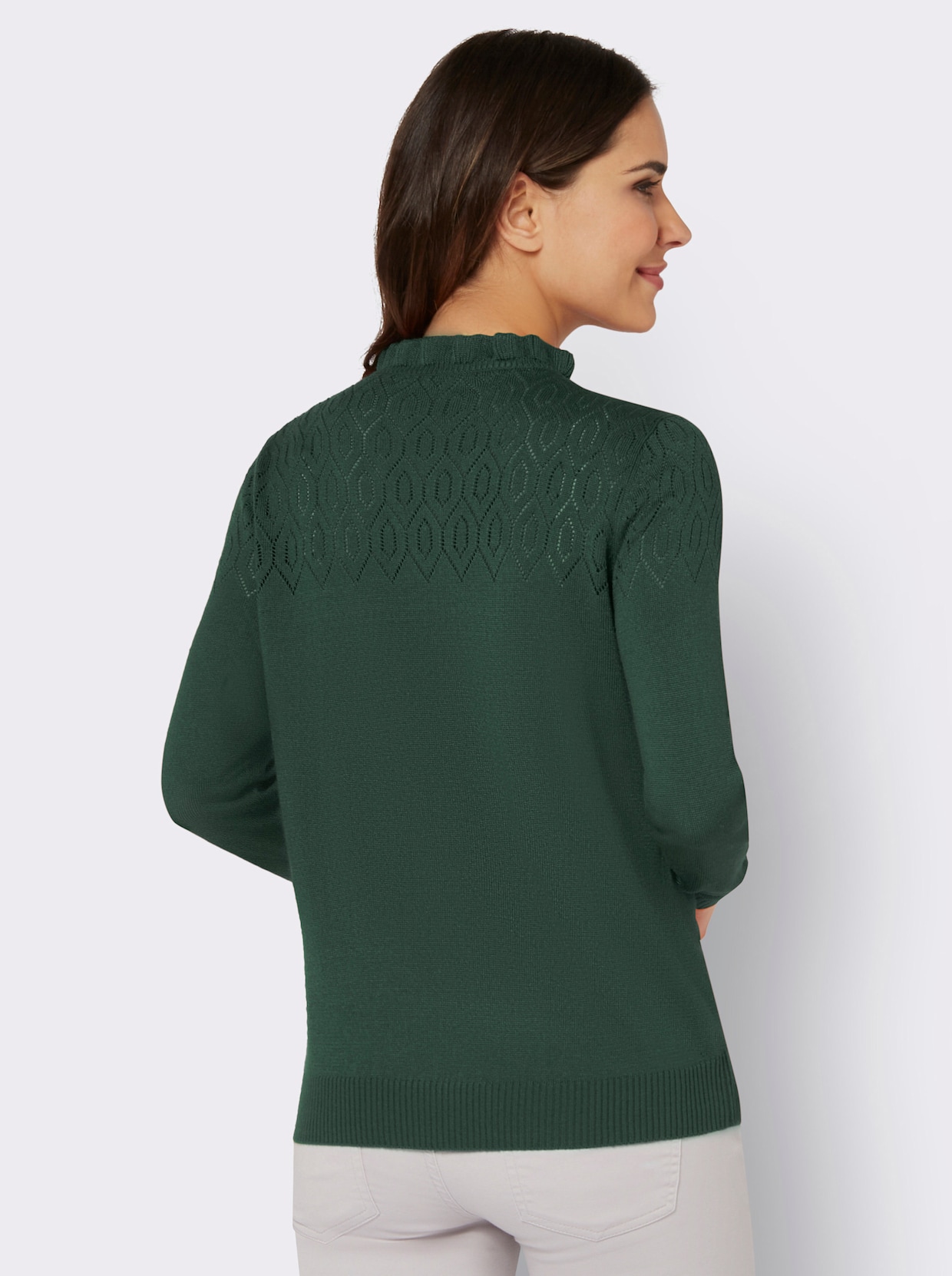 Pullover met lange mouwen - mos