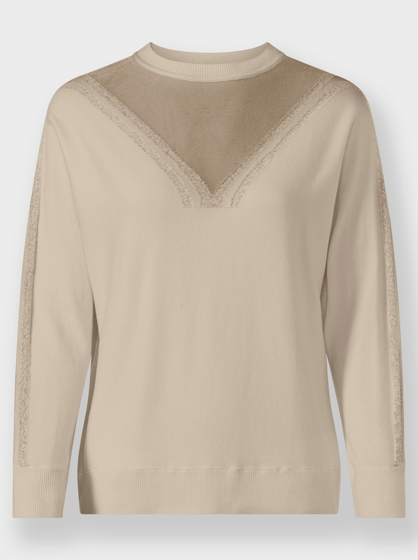 heine Langarm-Pullover mit Fledermausärmeln - sand