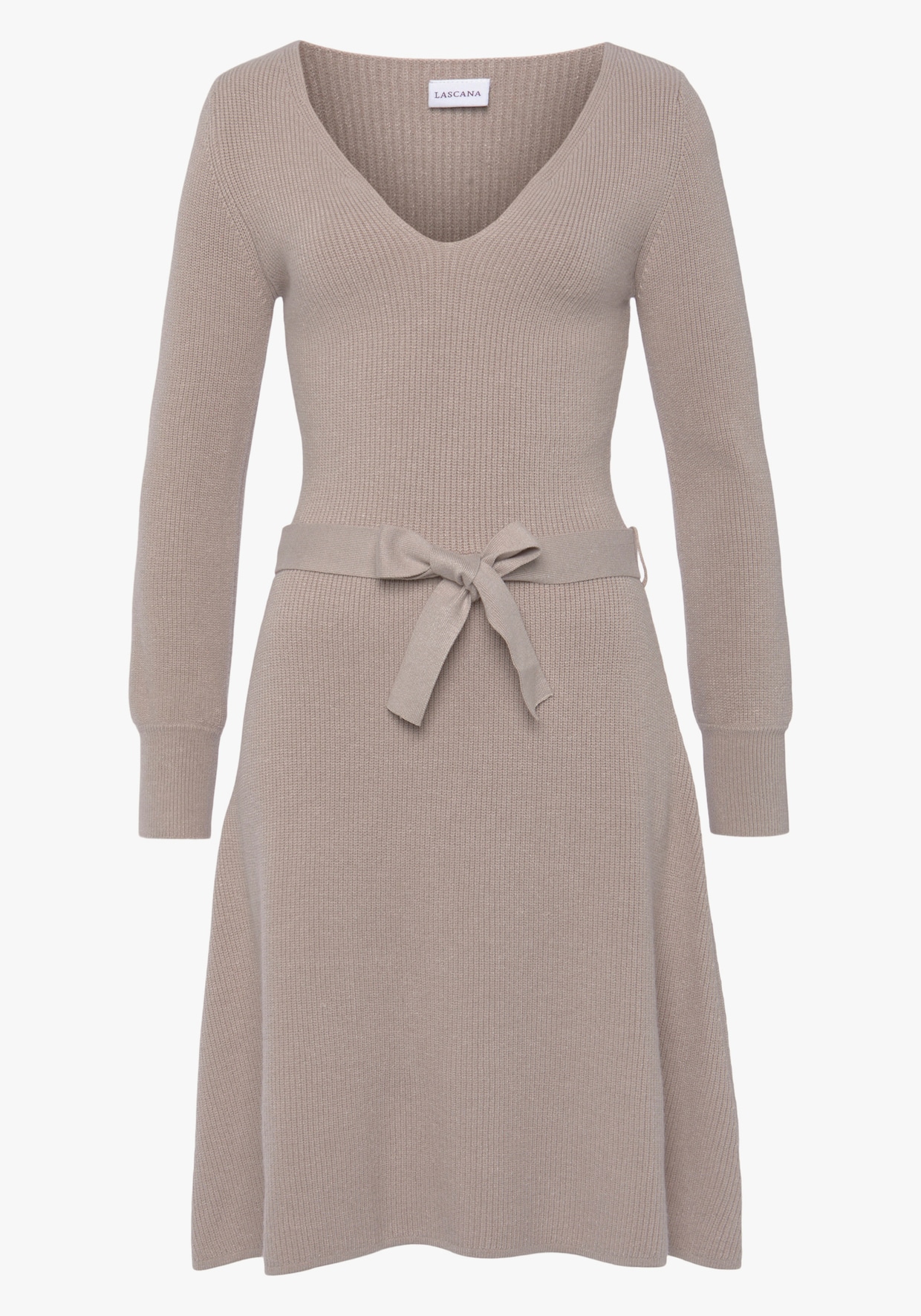 LASCANA Robe en tricot - beige chiné