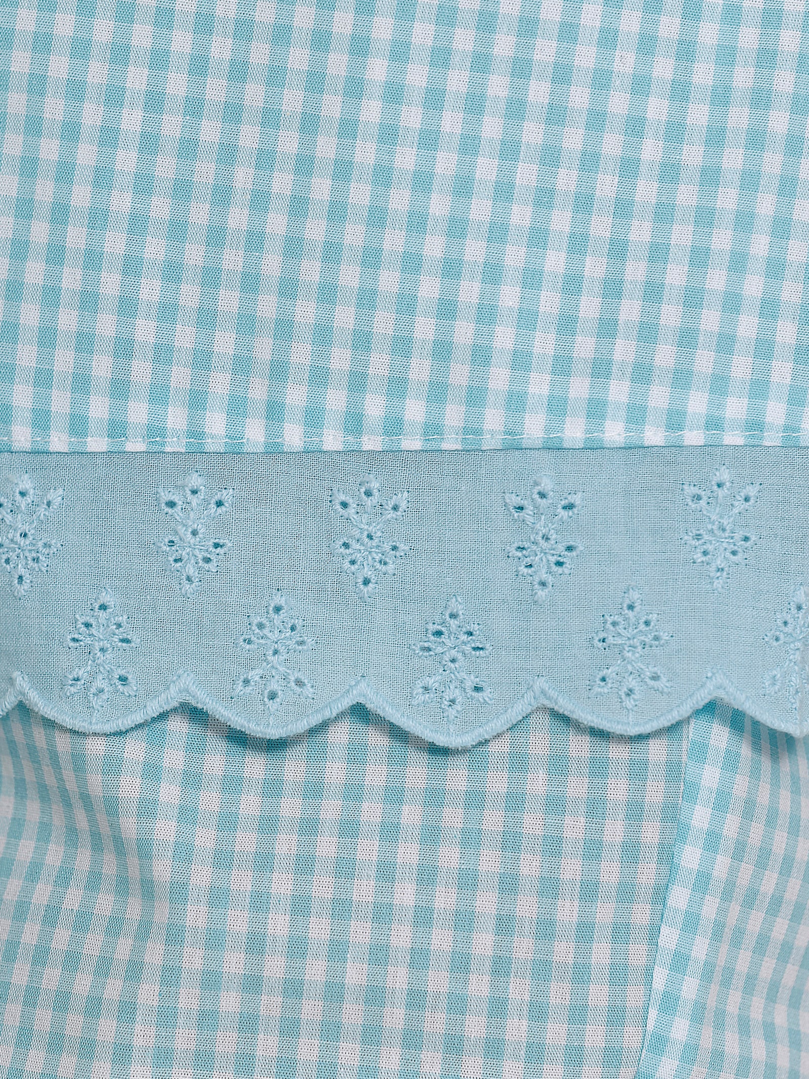 wäschepur Pyjama aus feinem Batist - aquamarin-weiß