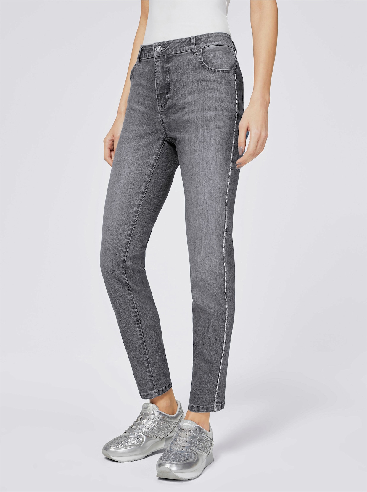 Gerade Jeans - light grey-denim