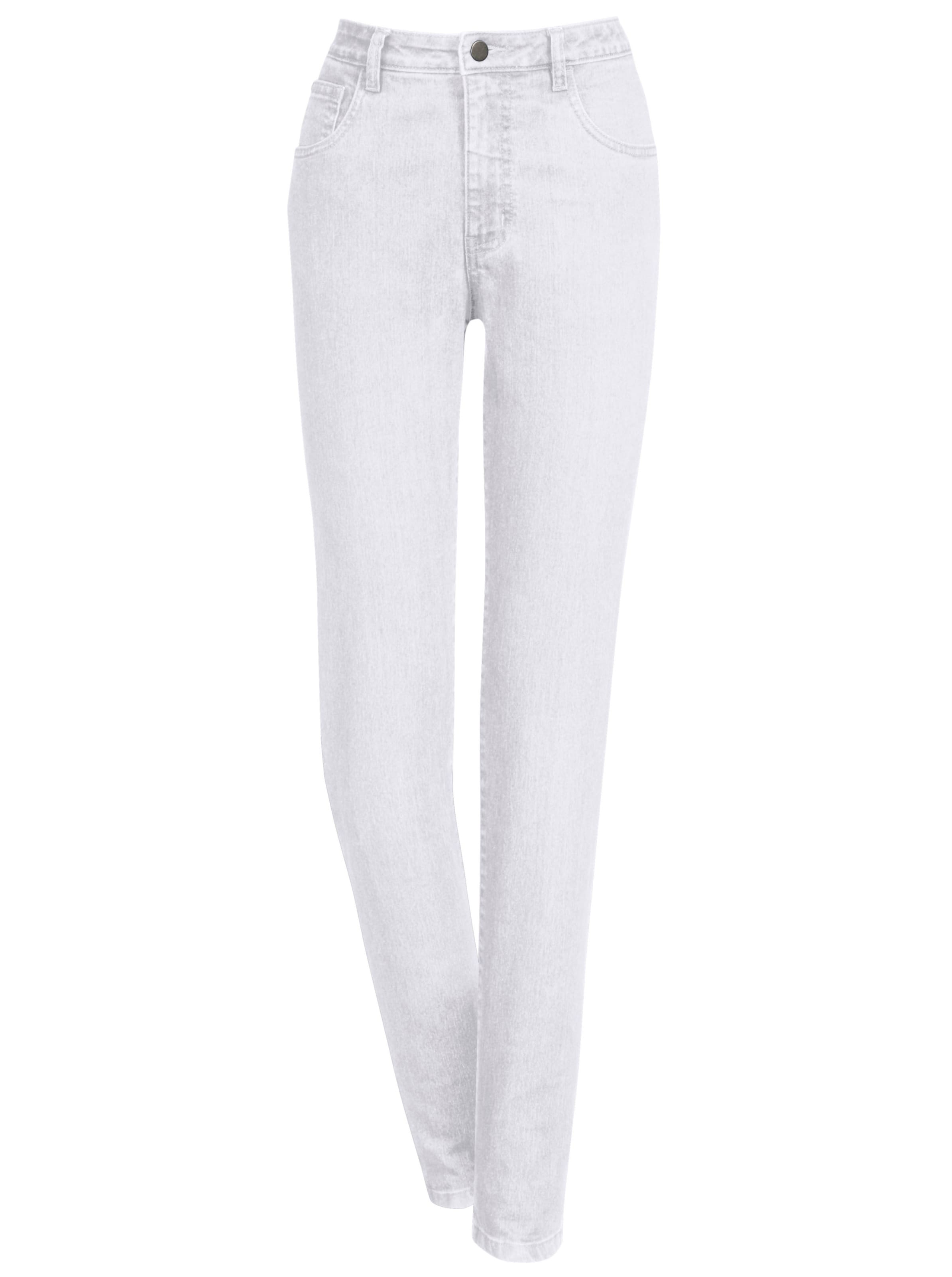 Sheego Damen Weiß 5-Pocket-Jeans - Bild 3