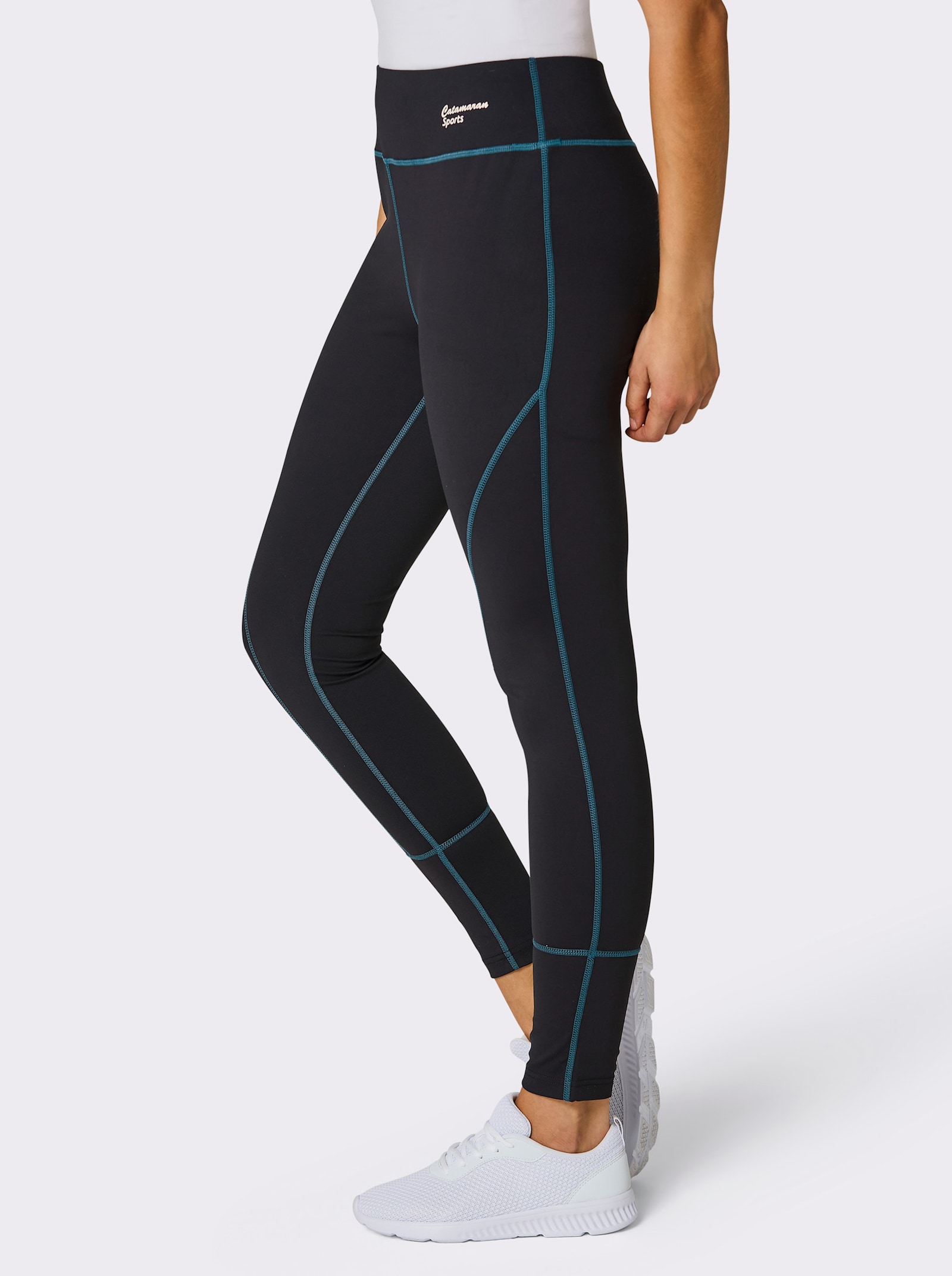 Catamaran Sports Leggings mit extra breitem Bund - schwarz