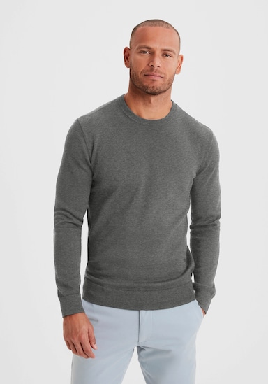 H.I.S Strickpullover - dunkelgrau-meliert