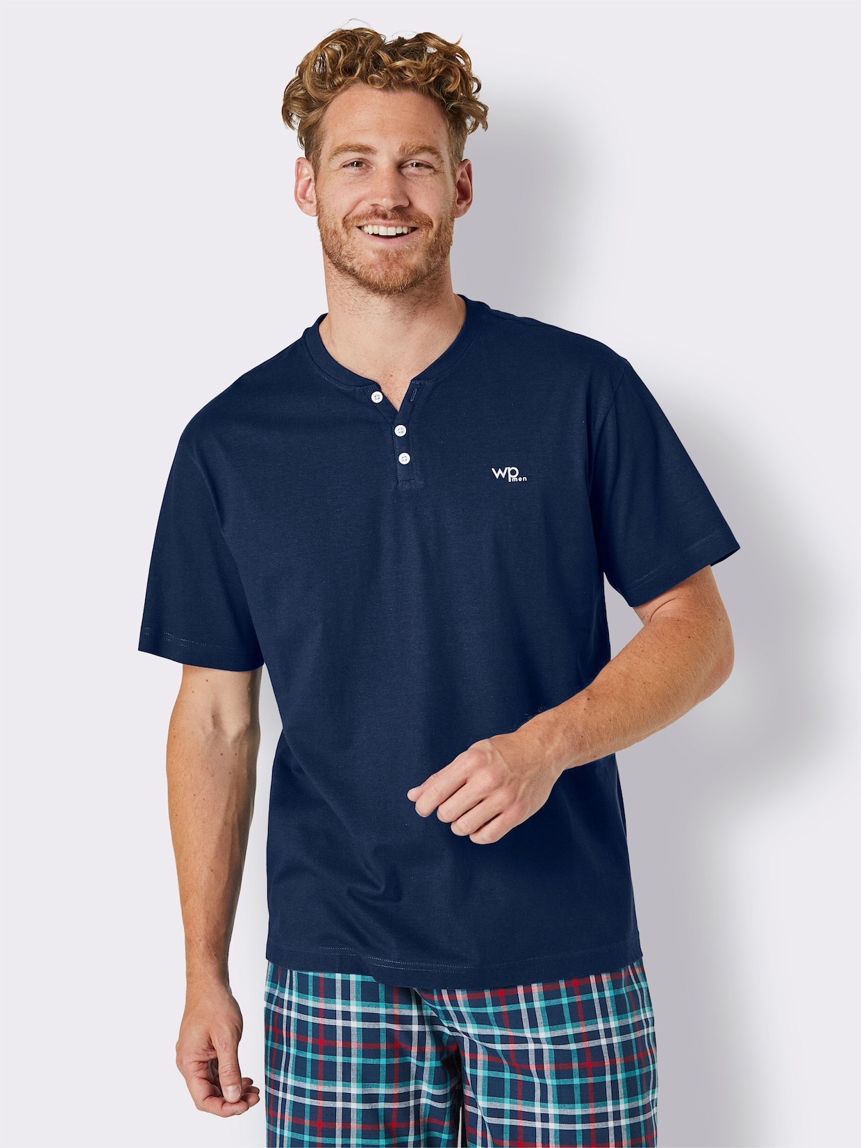 wäschepur Schlafanzug-Shirt - dunkelblau