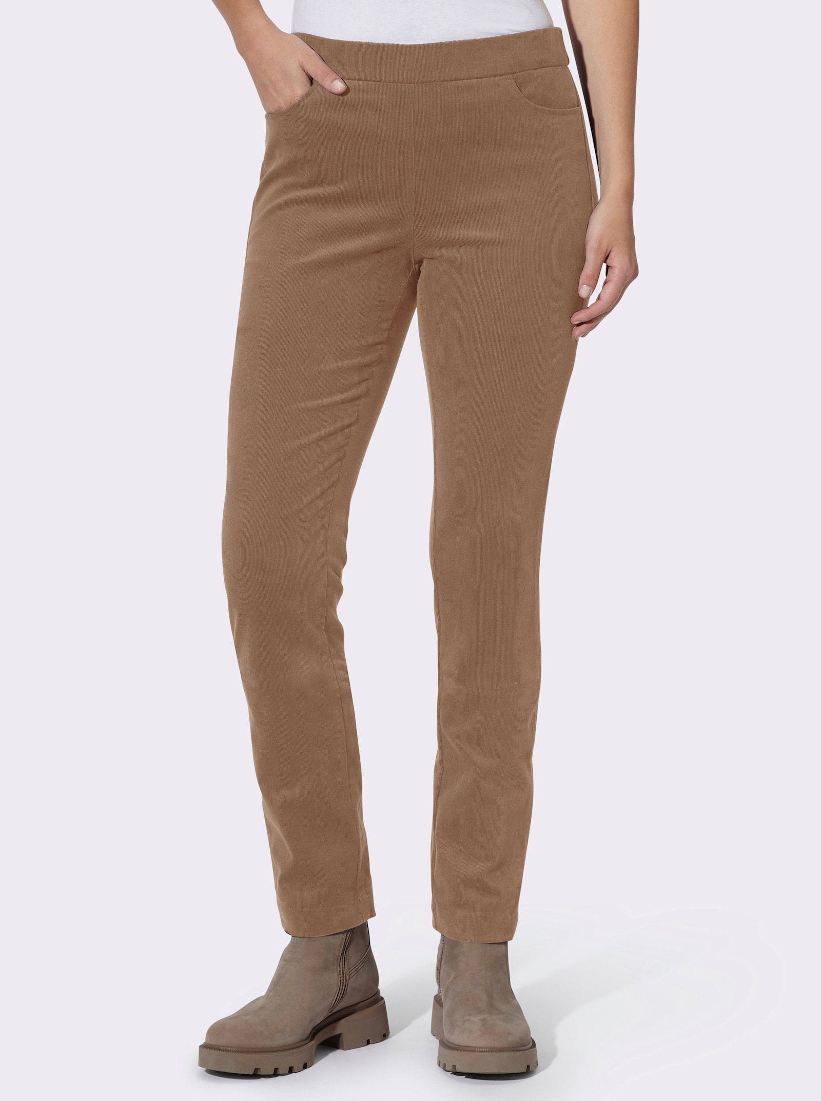 heine Cordhose mit Schlupfbund - braun